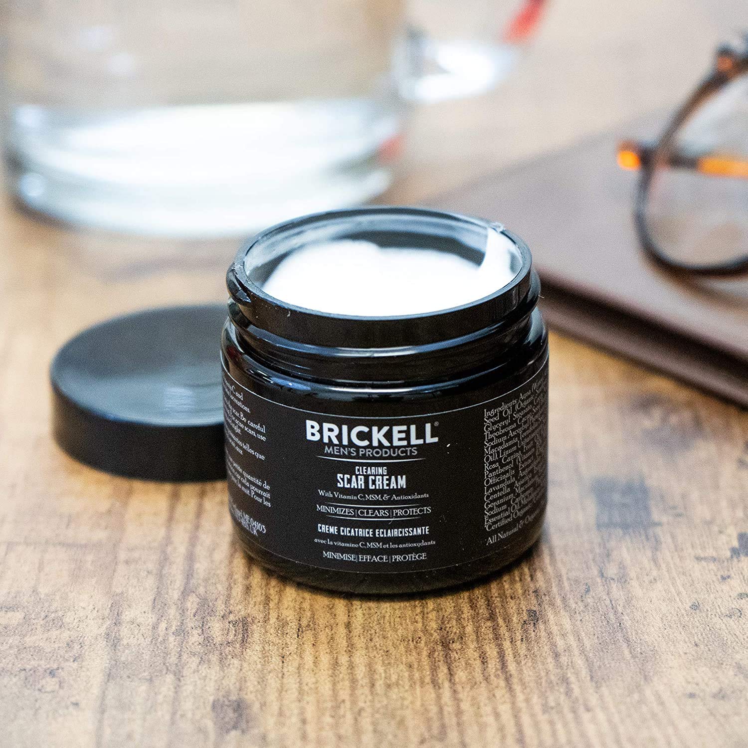 Brickell Men's Clearing Scar Cream for Men, Natural and Organic Scar Clearing Cream to Reduce the Appearance of Scars and Even S