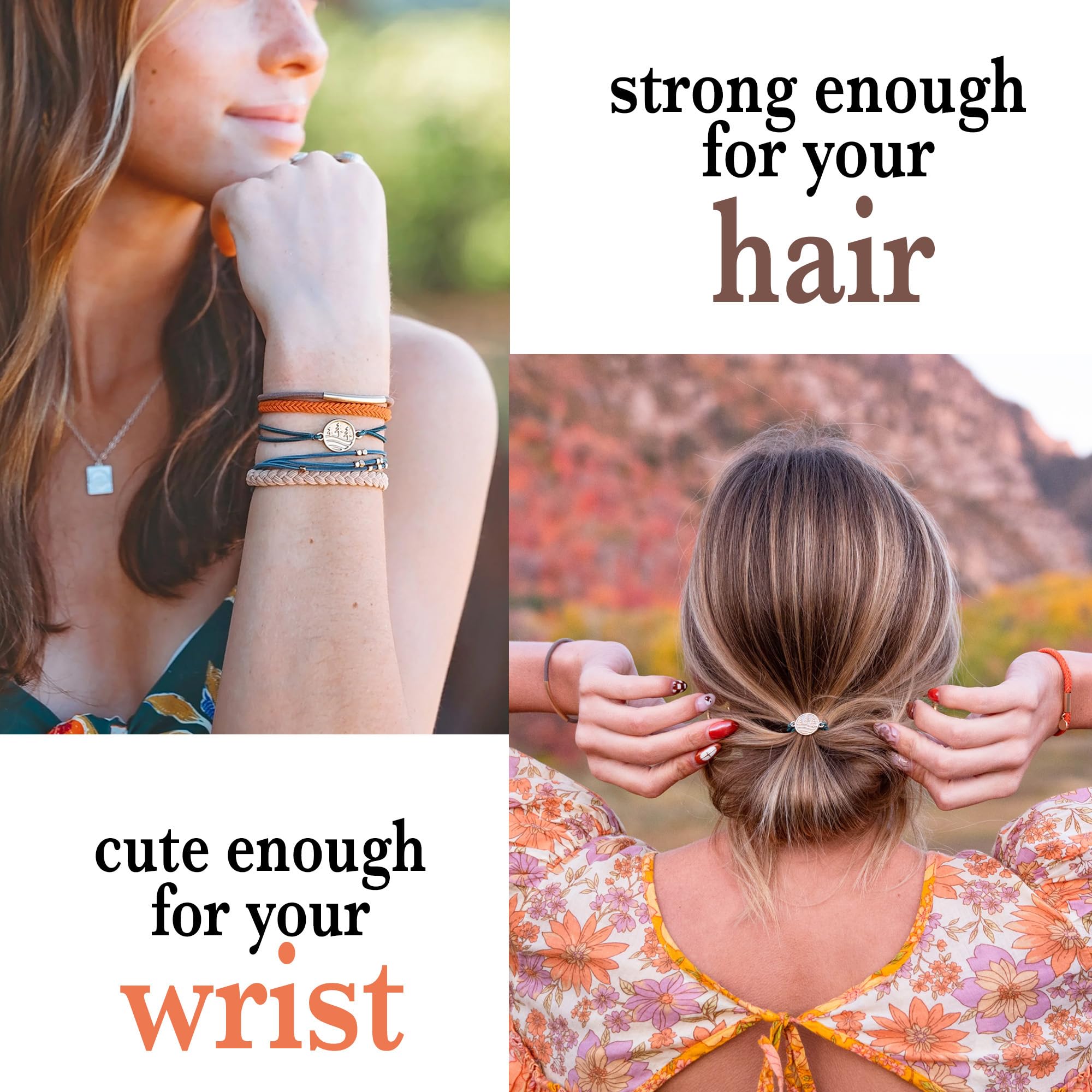 K'lani Discover Bracelets for Women - Elastic Bracelets and Boho Hair Ties - Cute Hair Ties for Women and Hair Tie Accessories -