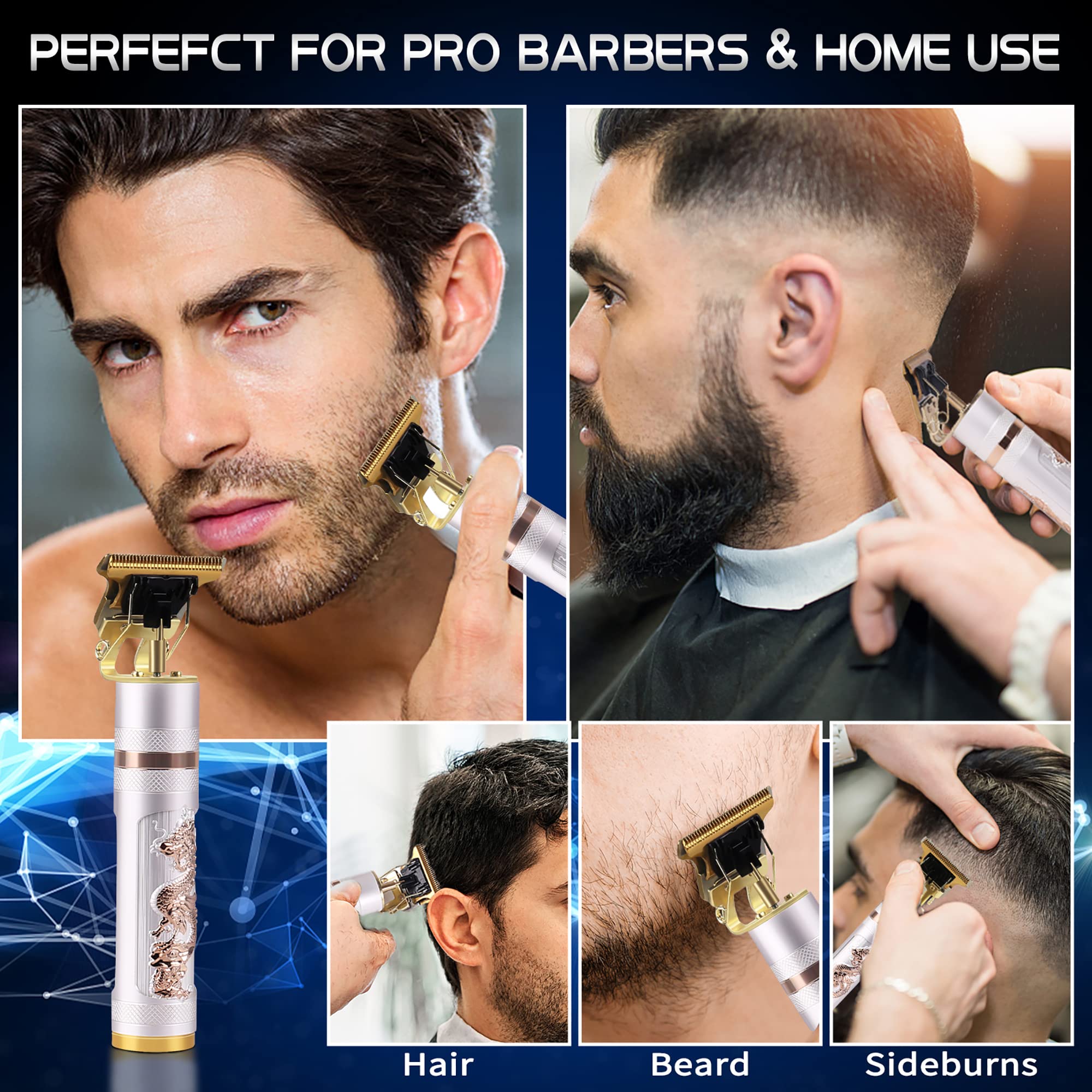 Kemei Professional Hair Clippers For Men Pro Li Grooming Beard Trimmer Shavers Close Cutting Salon Cordless Rechargeable Quiet