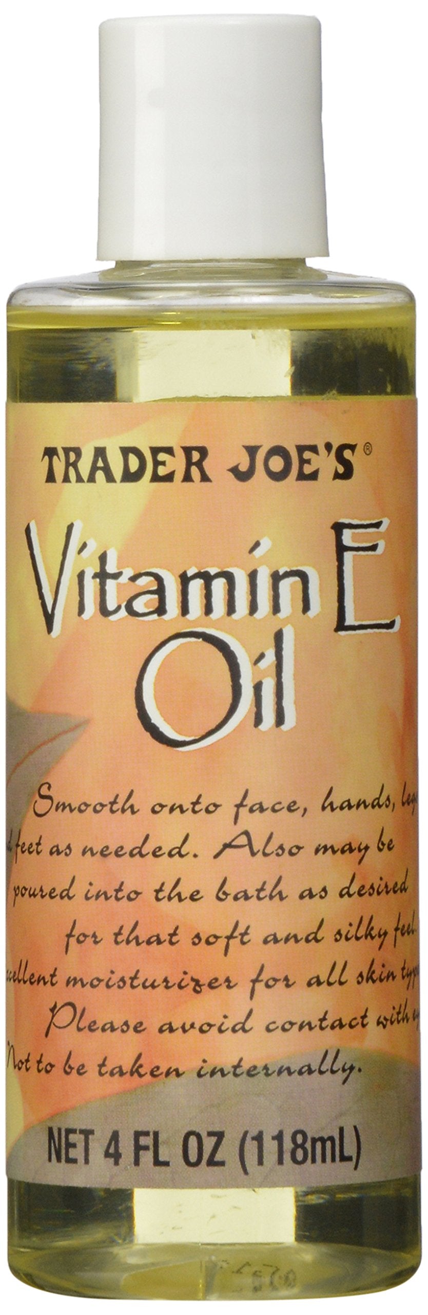 Trader Joe's Vitamin E Oil - 4 Fl Oz, Nourishing Skin Moisturizer, TJVEOil