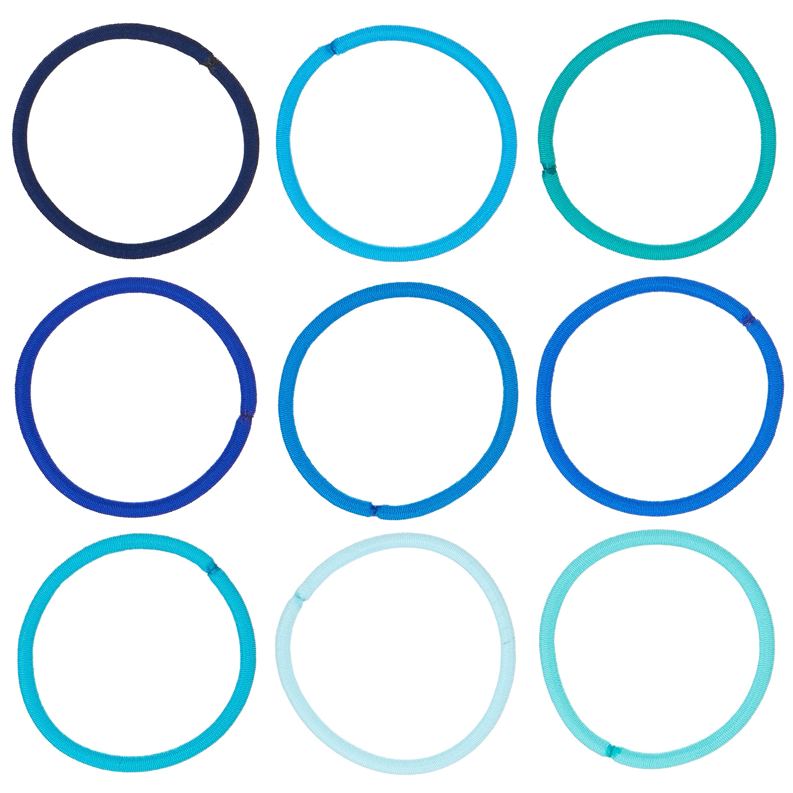 Expressions 216-Piece Hair Ties Value Pack: 4Mm Elastics In Shades Of Blue, No Metal Bands For Women, Durable Ponytail Holders F