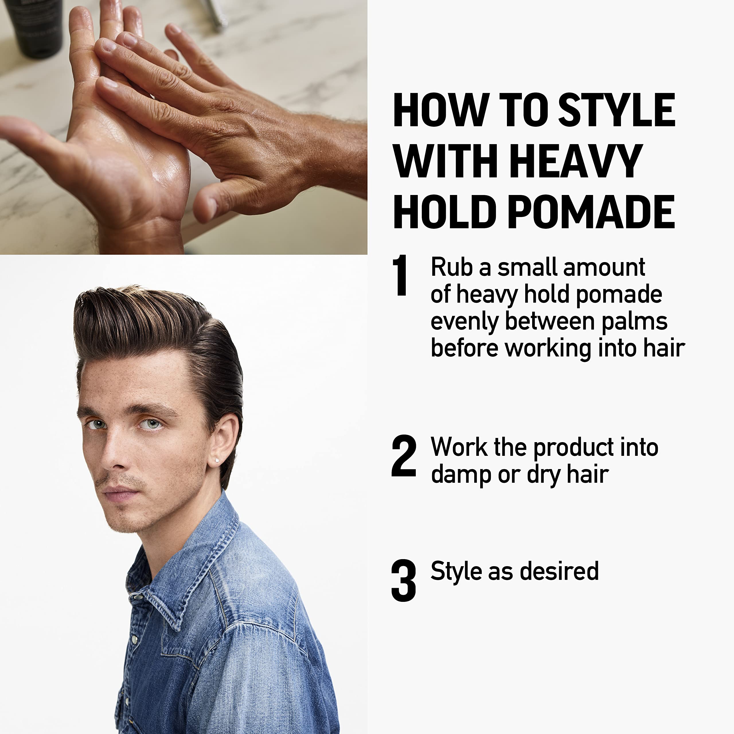 AMERICAN CREW Heavy Hold Pomade, New Version 3 Ounce