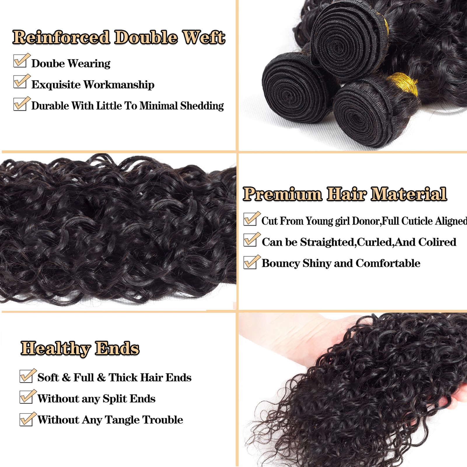 12A Curly Bundles Human Hair 18'' 18'' 18'' 300G Brazilian Curly Human Hair 3 Bundles 100% Unprocessed Virgin Remy Kinky Curly H