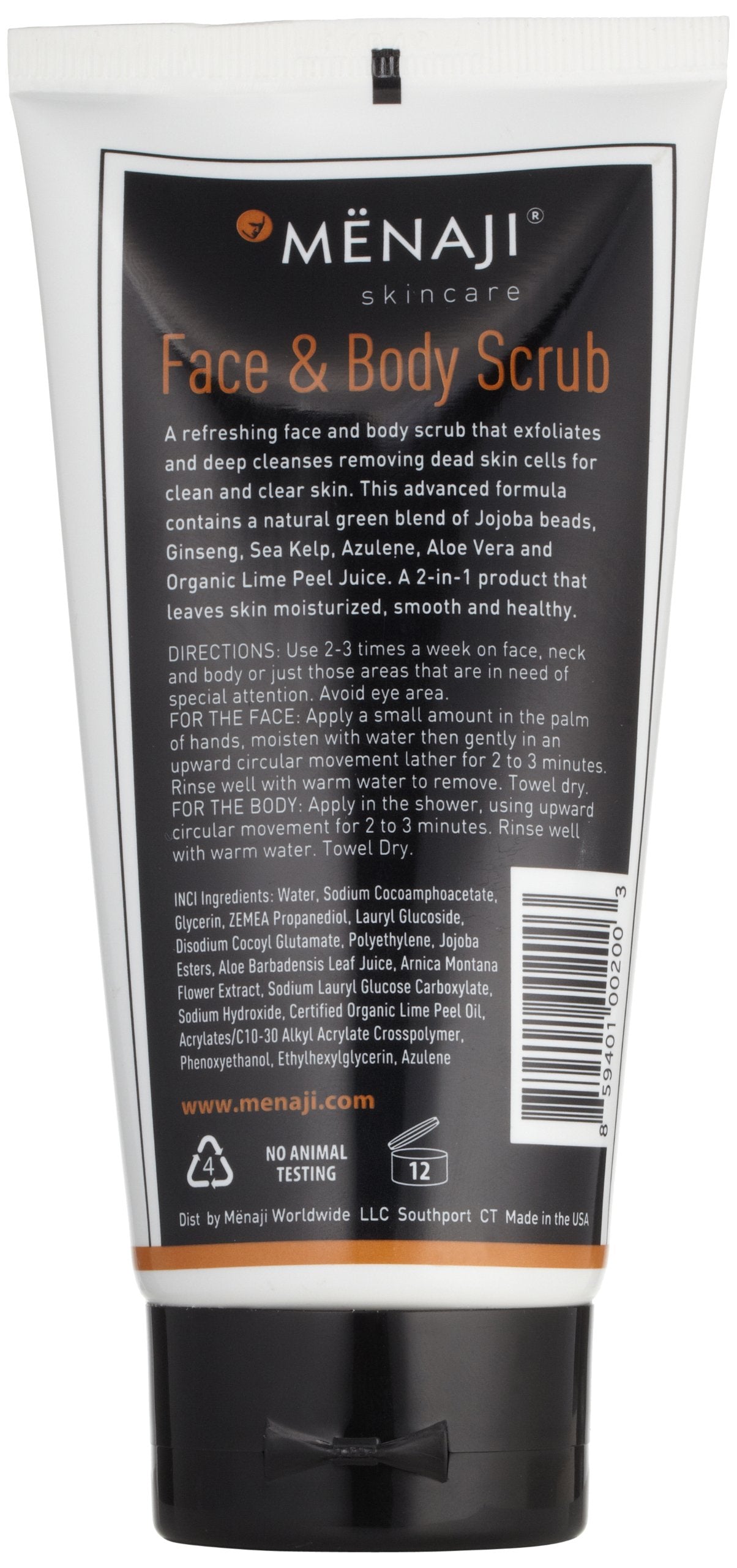 Mnaji Face & Body Scrub, 5.75 Fl Oz