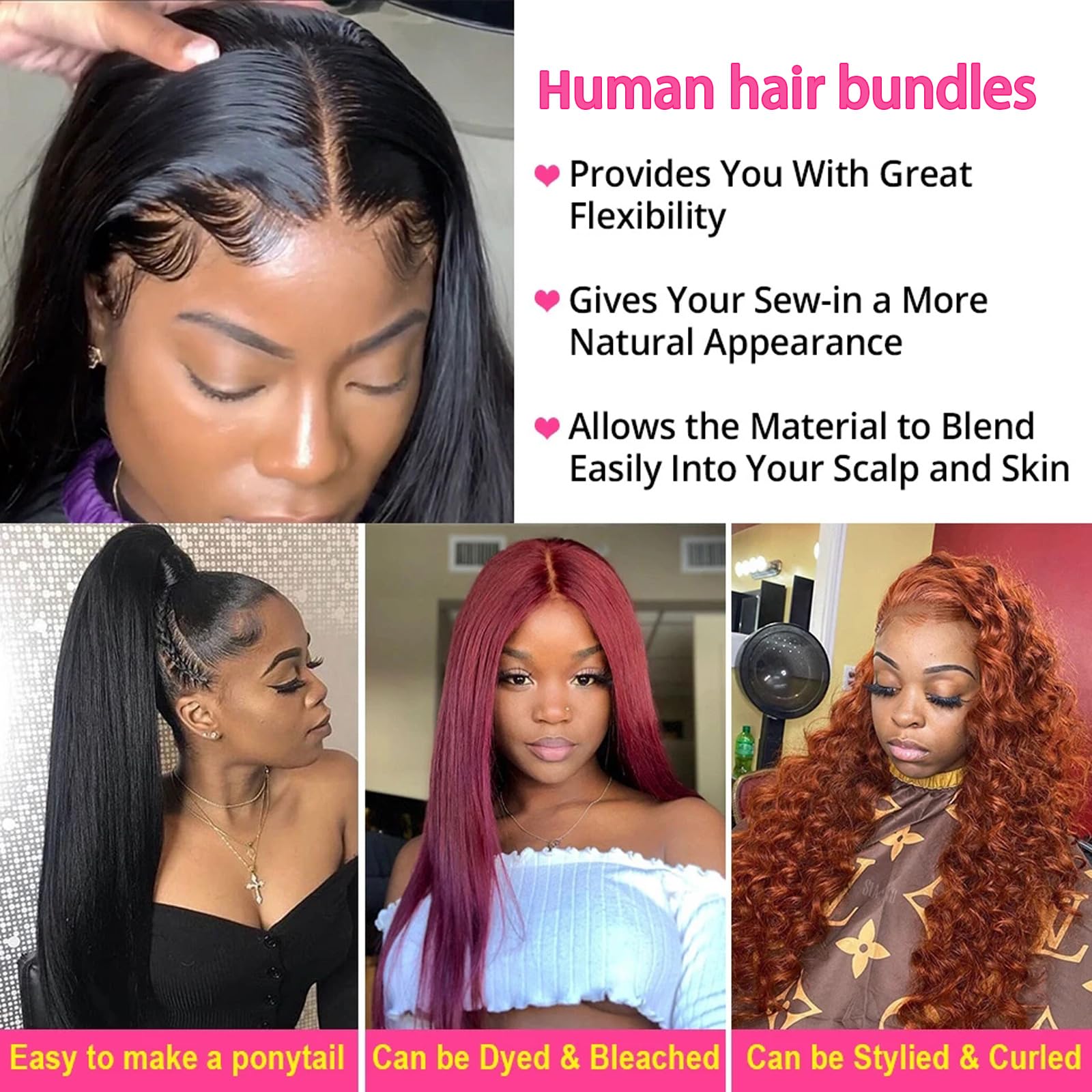 Huarisi Brazilian Virgin Bundles Human Hair Straight 20 Inch 100% Unprocessed Virgin Hair 1 Bundles Straight Weave Human Hair Bu