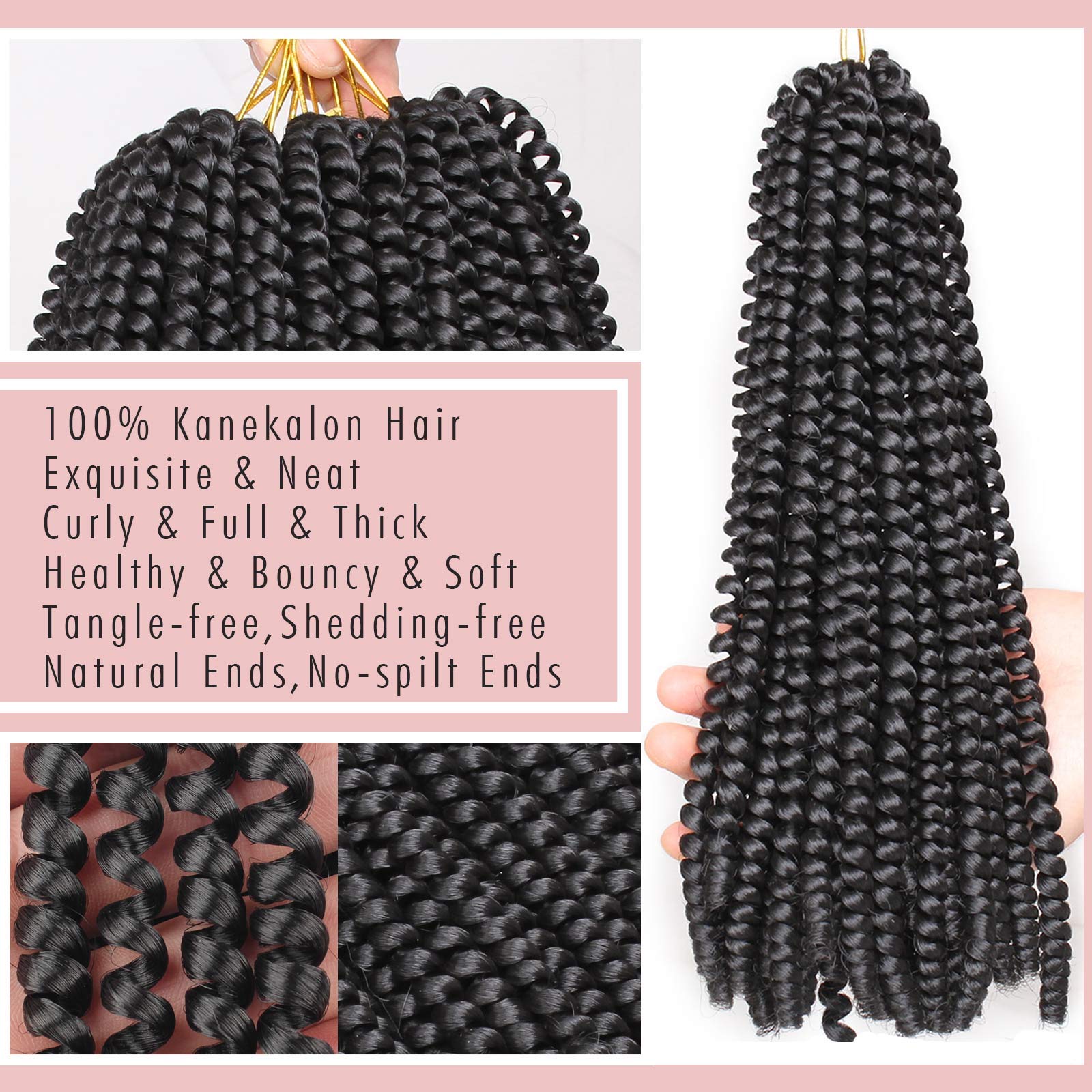 Xtrend 12 Inch Copper Red Spring Twist Hair For Butterfly Faux Locks Short Crochet Braids Hair Synthetic Fluffy Hair Extension F