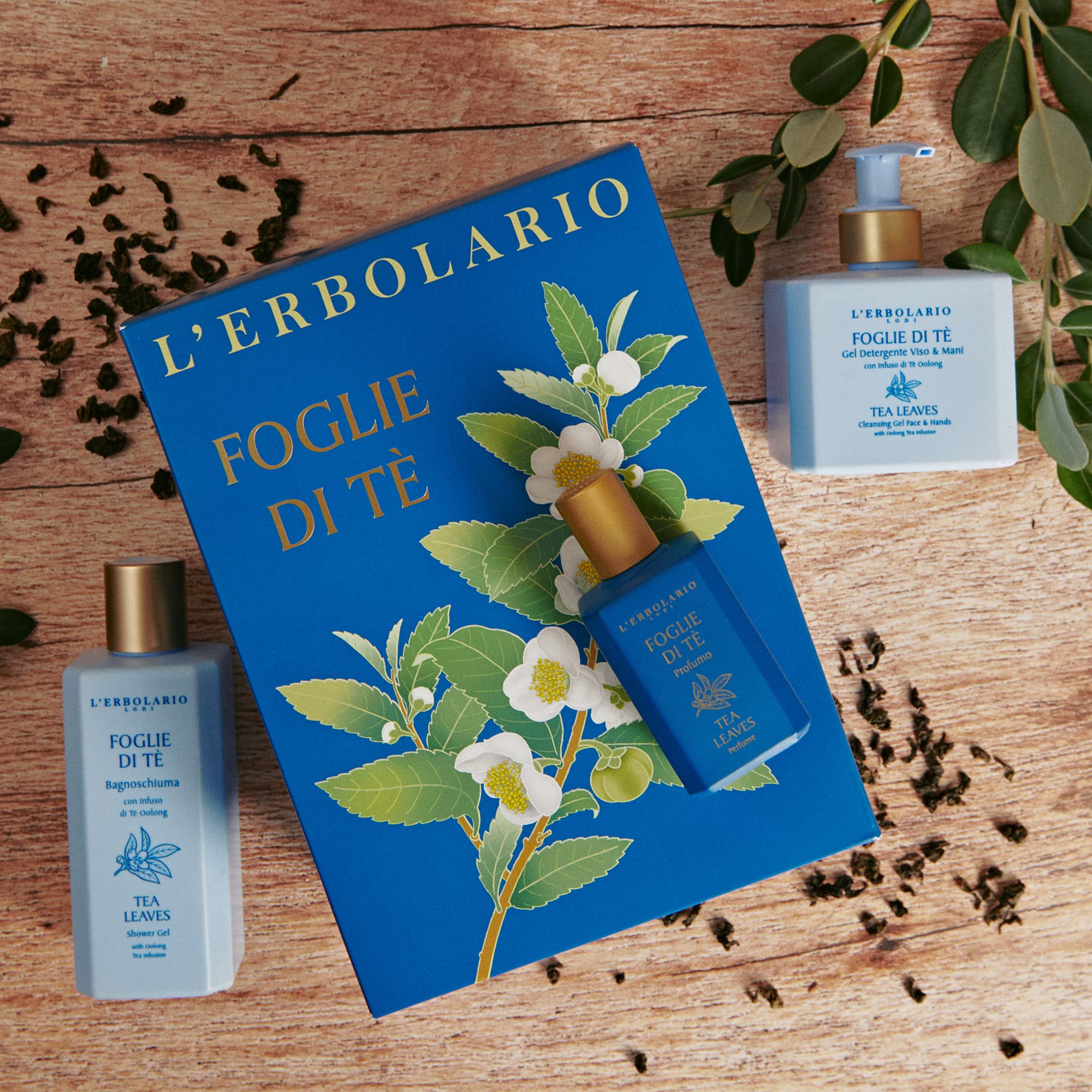 Lerbolario Tea Leaves Face And Hand Cleansing Gel - With Oolong Tea Infusion - Floral Scent - Has A Distinctive Mild And Delicat