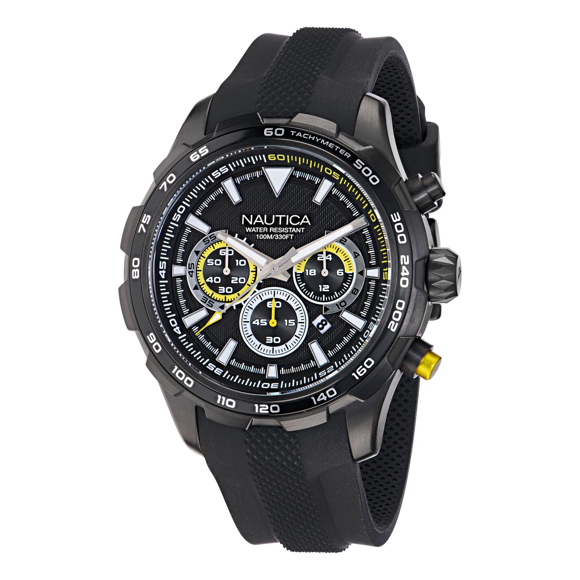Nautica Nst Men Black Round Dial Analog Watch  Napnsf306
