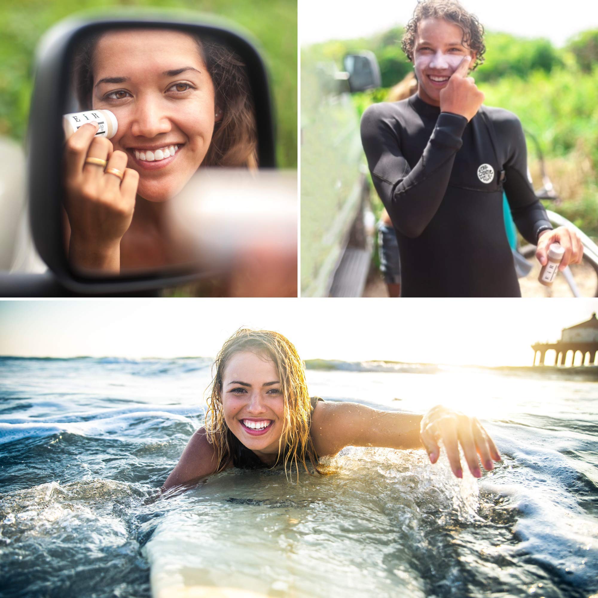 Eir Nyc Surf Mud Pro Spf 50 | Natural Organic Sunscreen For Face | Non-Nano Zinc Oxide | Sun Screen Stick | Water-Resistant Reef