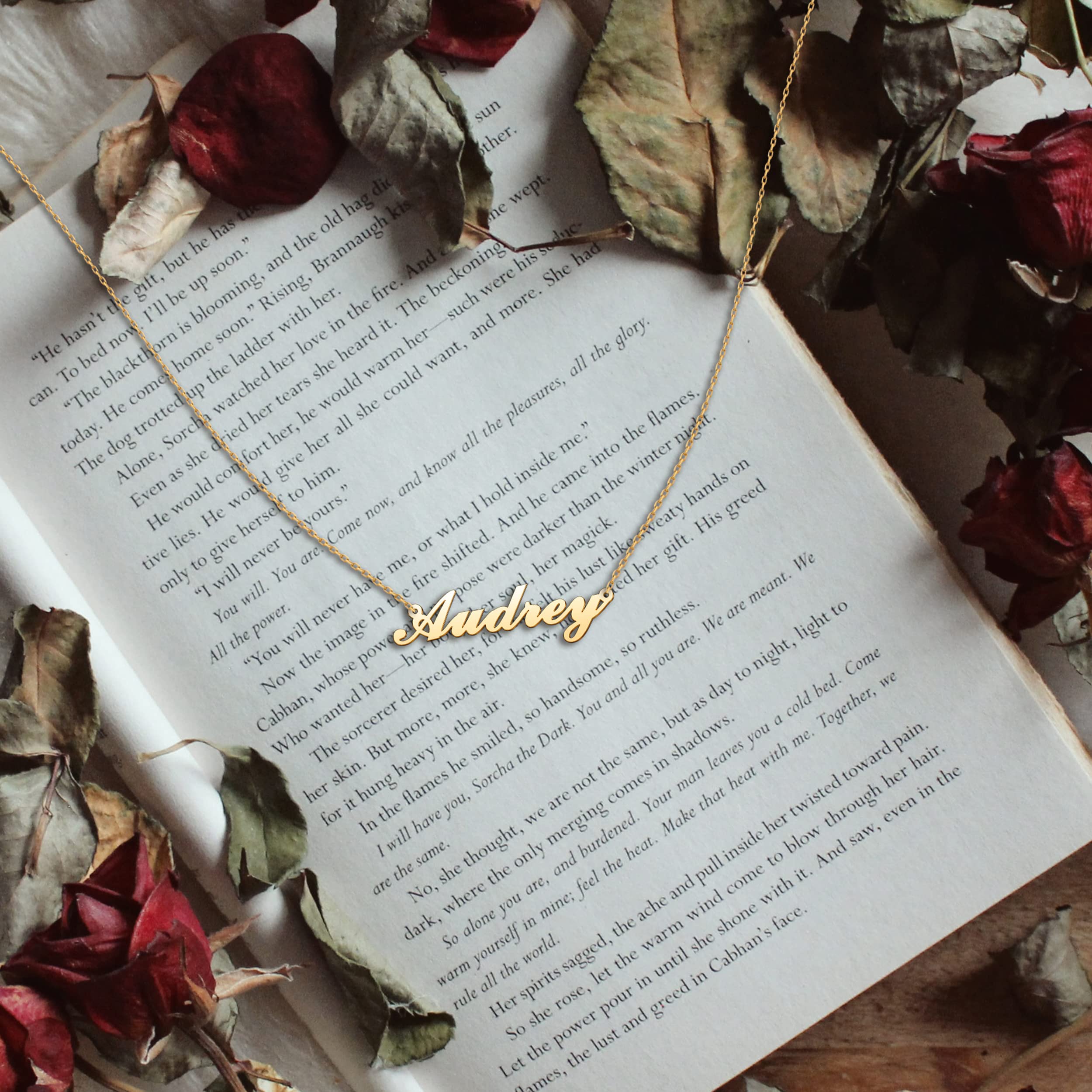 CoolJewelry Dainty Custom Name Necklace for Women Personalized Name Necklaces with Heart 18K Gold Plated or Sterling Silver Name