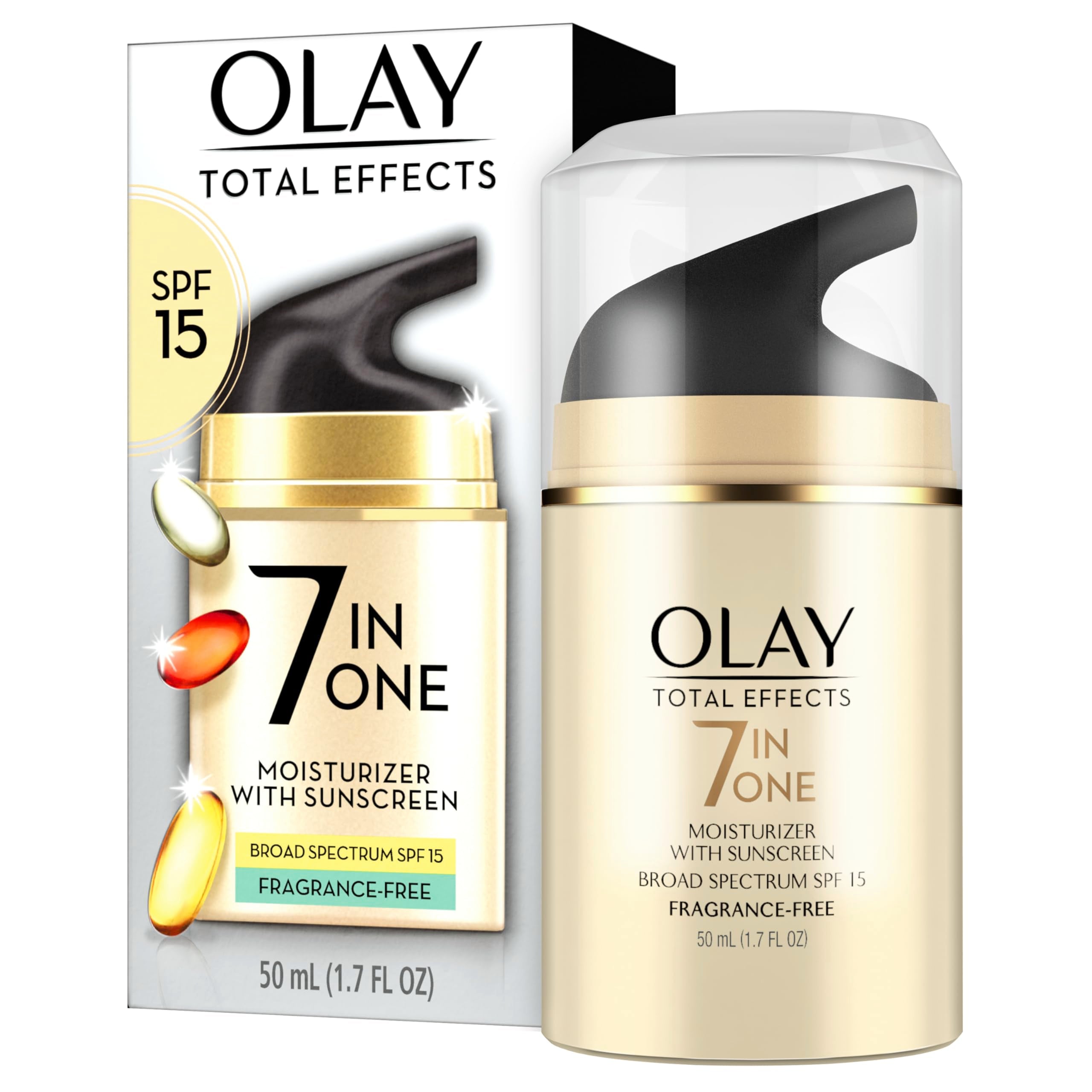 Olay Total Effects, 7 In 1, Fragrance Free, 1.7 Oz