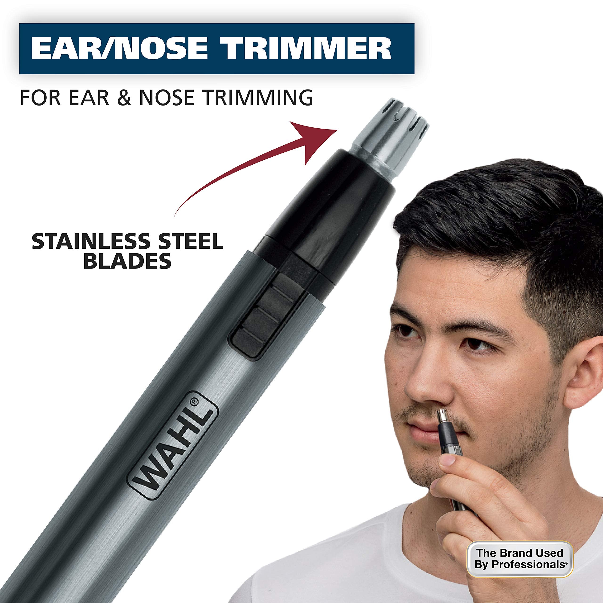 Wahl Micro Groomsman Battery Personal Trimmer & Detailer for Hygienic Grooming with Rinseable, Interchangeable Heads for Eyebrow