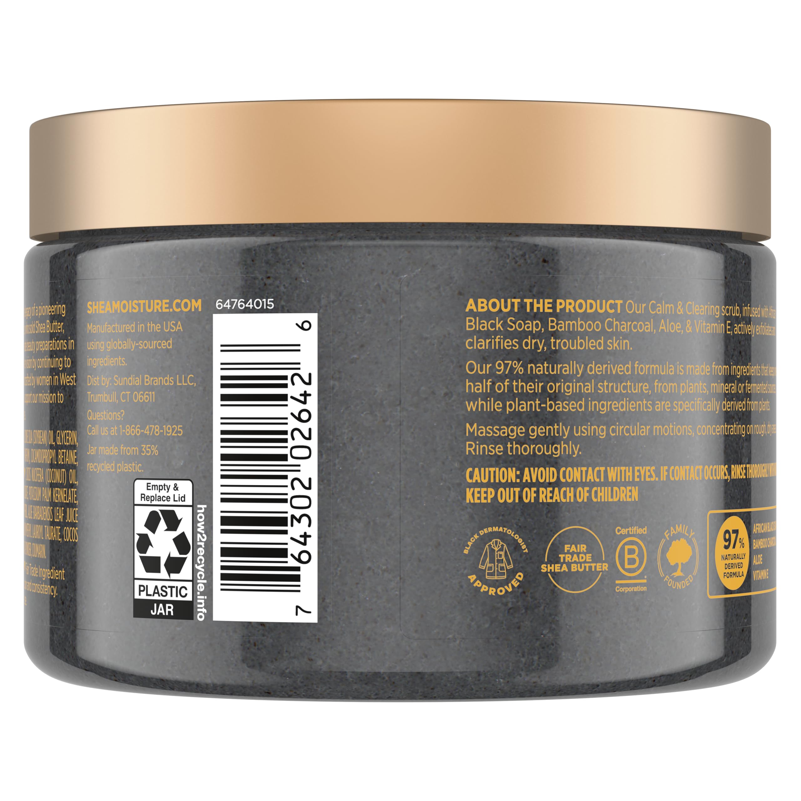 SheaMoisture Sugar Body Scrub African Black Soap for healthy, glowing skin African black soap with 24h shea moisture nutrients 1