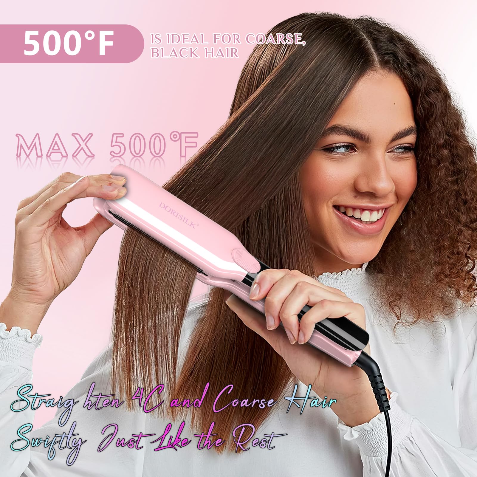 DORISILK 500 Degree High Temp Professional Hair Straightenr
