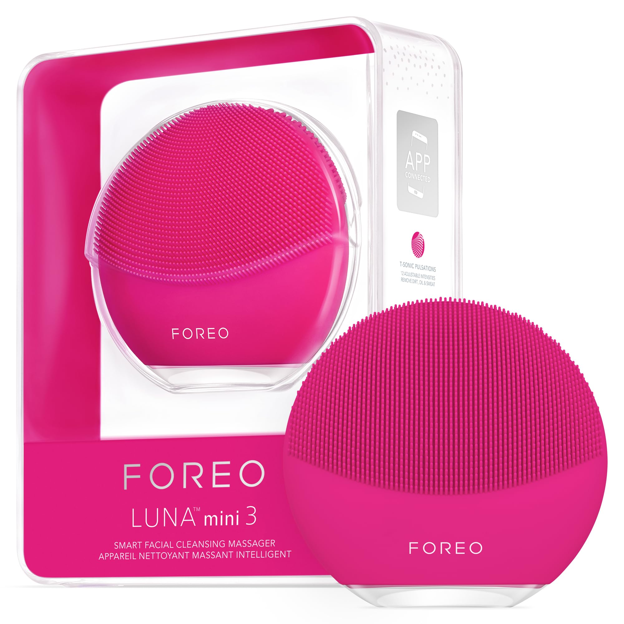 Foreo Luna Mini 3 Silicone Face Cleansing Brush, All Skin Types, Or Clean & Healthy Looking Skin, Enhances Absorption Of Facial