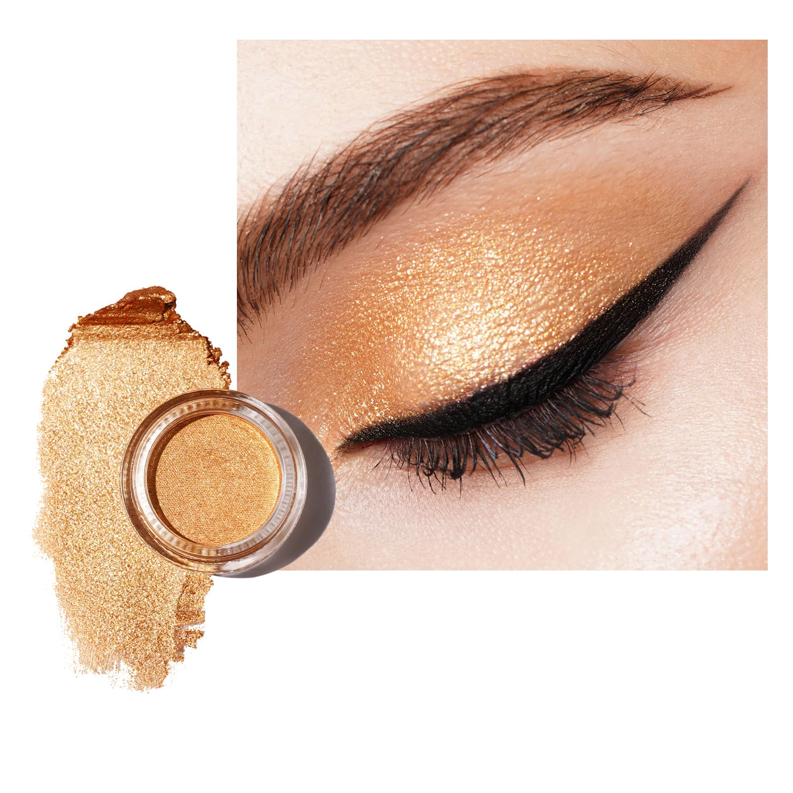 Oulac Gold Eyeshadow Cream Eyeshadow-Sombra De Ojos Highly Pigmented Natural Eyeshadow Waterproof&Long Lasting With Moisturizing