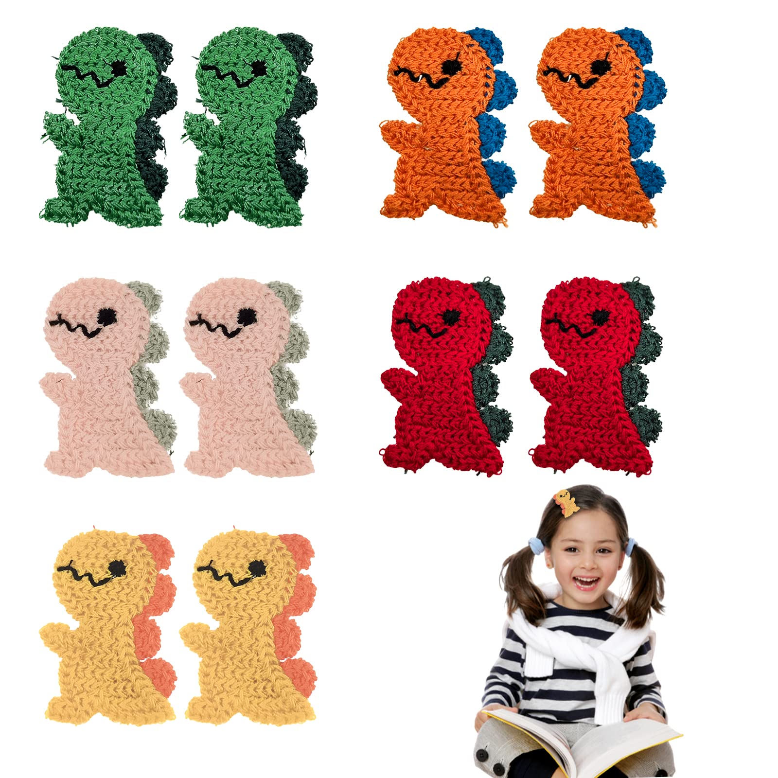 10 Pack Dinosaur Hair Clips Cute Animal Snap Hair Clips Hairpin for Girls Hair Dinosaur Hairstyle Decorating Accessories for Gir