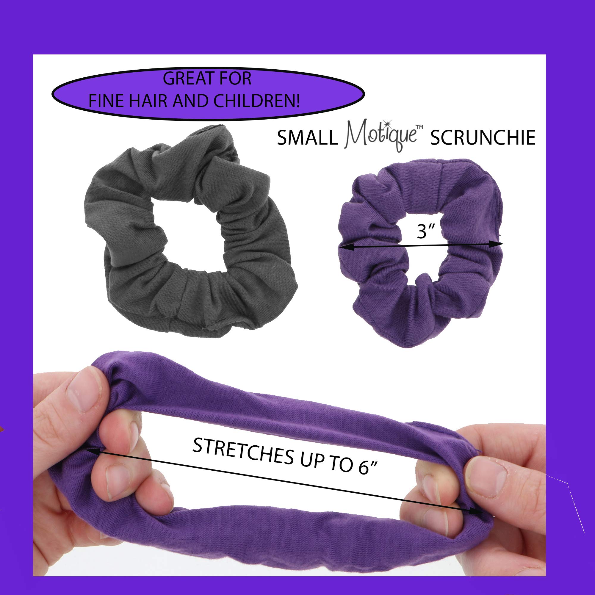 Small Scrunchies Cotton Hair Bobble - Set Of 3 - Sky Blue