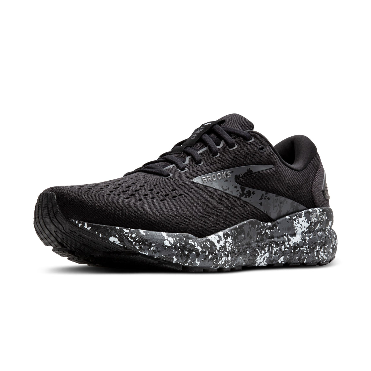 Brooks Mens Ghost 16 Neutral Running Shoe - Black/Iron/Lava - 12.5 Med ...