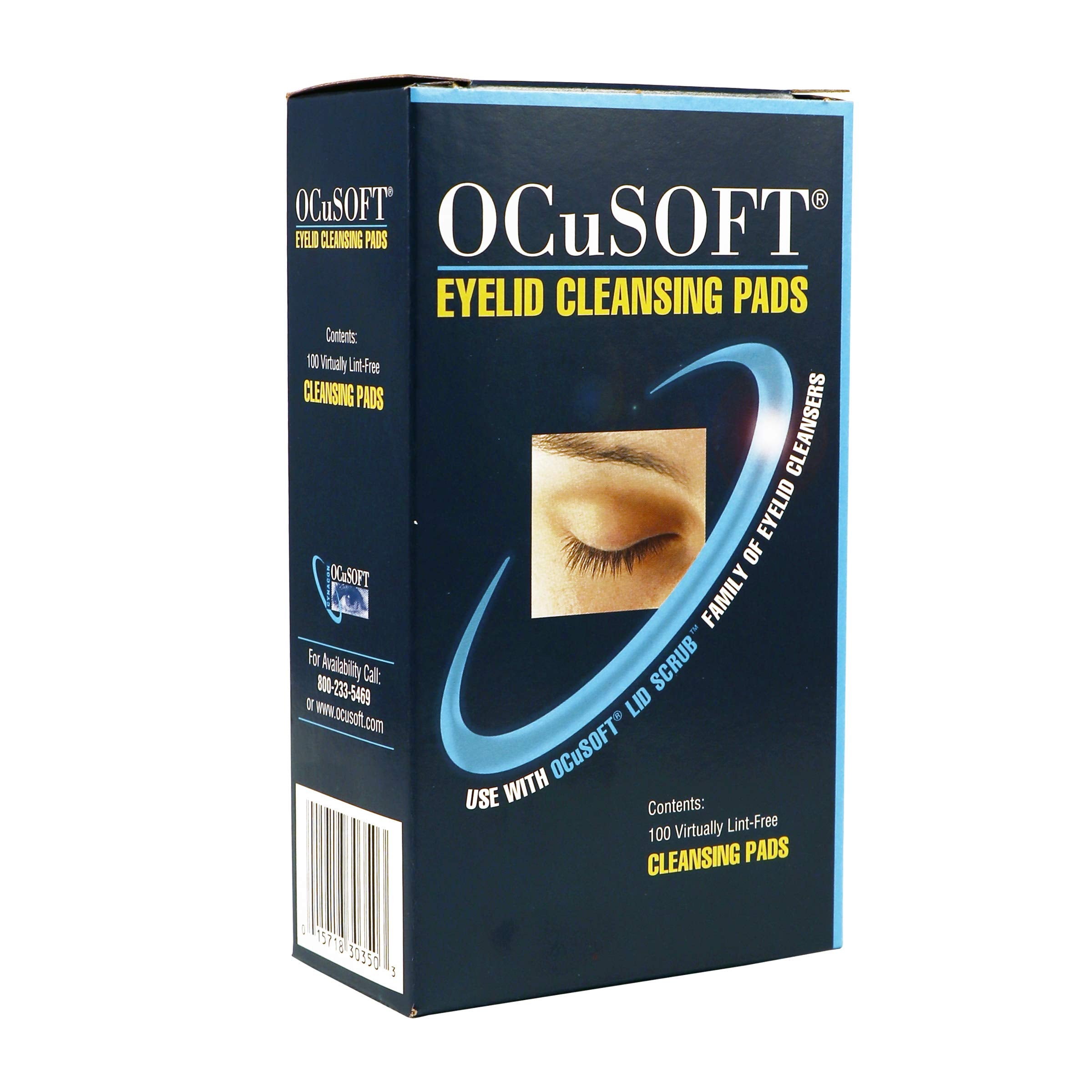 Ocusoft Eyelid Cleansing Replacement Pads, White, 100 Count (Pack Of 1)