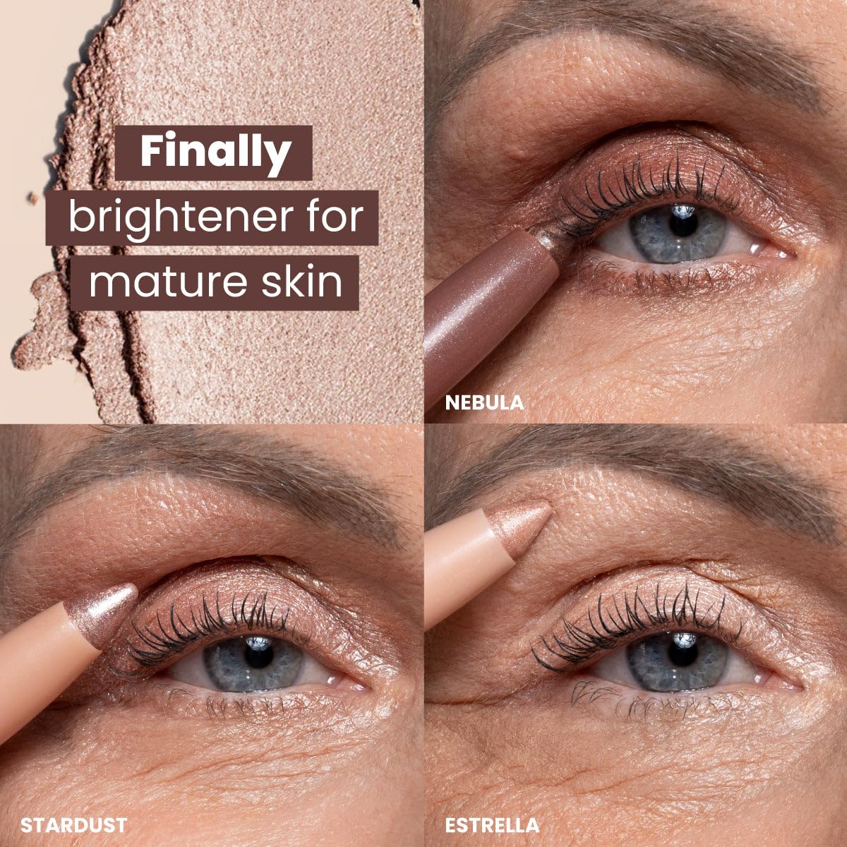 Prime Prometics Primeeyes Eye Brightener For Mature Women - Creamy Eye Shadow Sticks - Easy Application, Quick Eye Lift Effect -