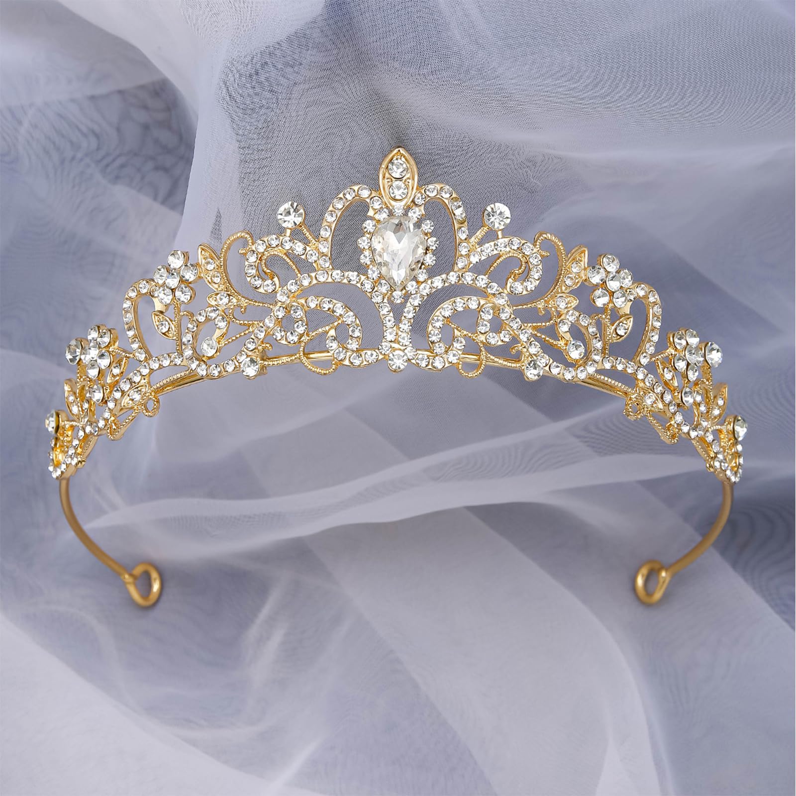 CIEHER Gold Tiara Crowns for Women Girls Princess Crown Tiaras for Women Tiaras for Girls Bridal Wedding Prom Quinceanera Birthd