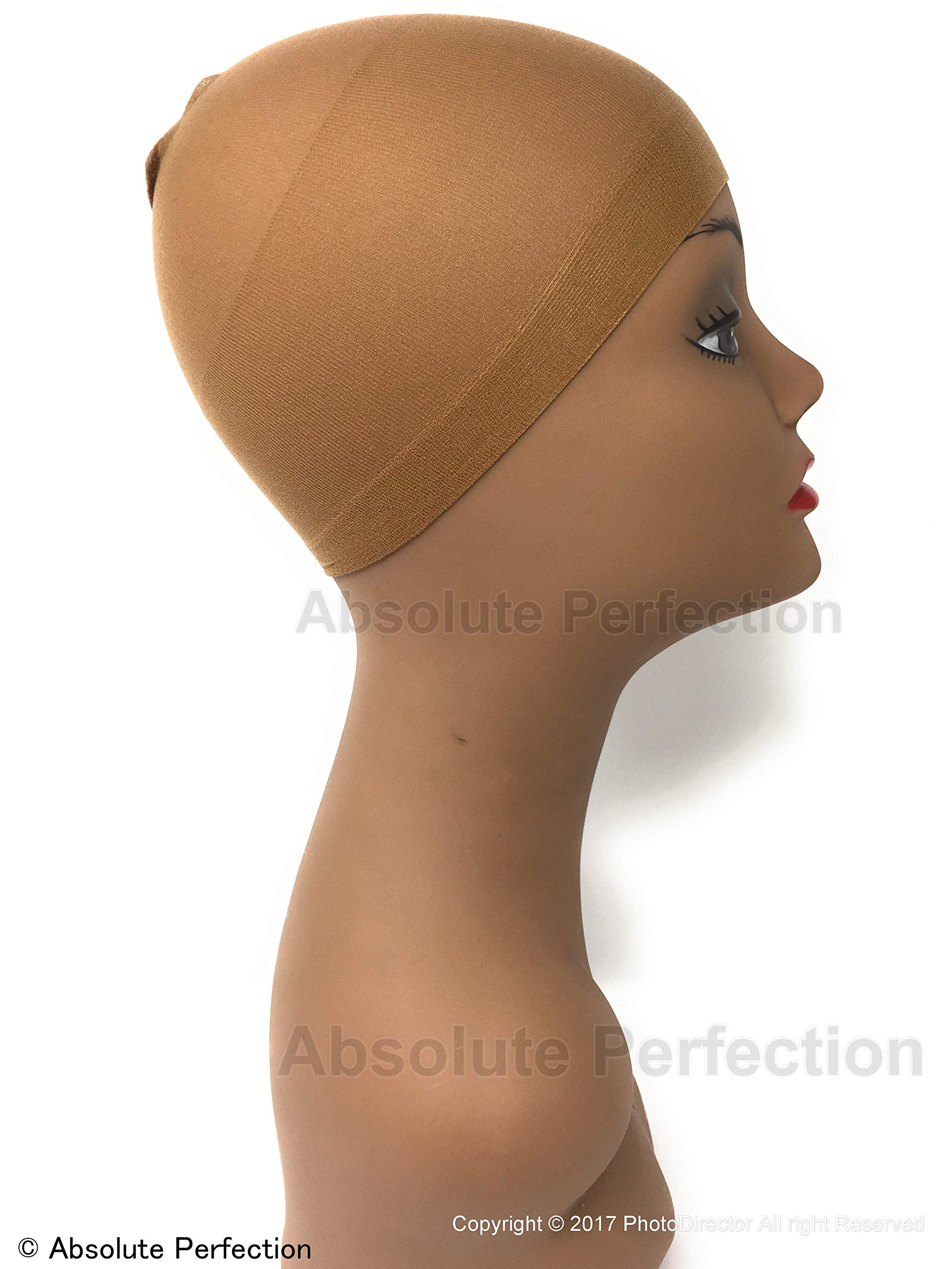 DREAM Deluxe Wig Cap Light Brown 2 pieces (Model: 097 Light Brown), Spandex cap