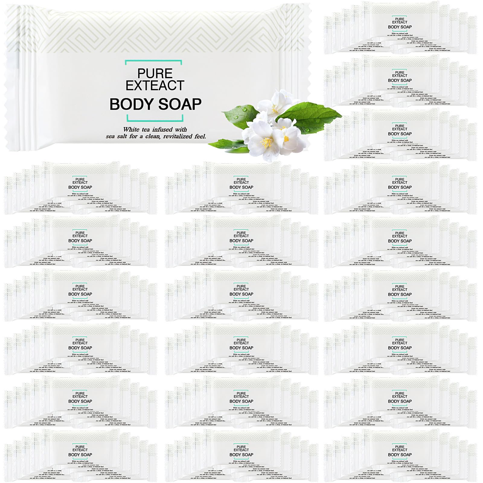 Dansib 400 Pcs Soap Bar Bulk Individually Wrapped, 0.5oz Mini Travel Size Hotel Soaps Bars Body Hand Bar Soaps for Travel Guest 