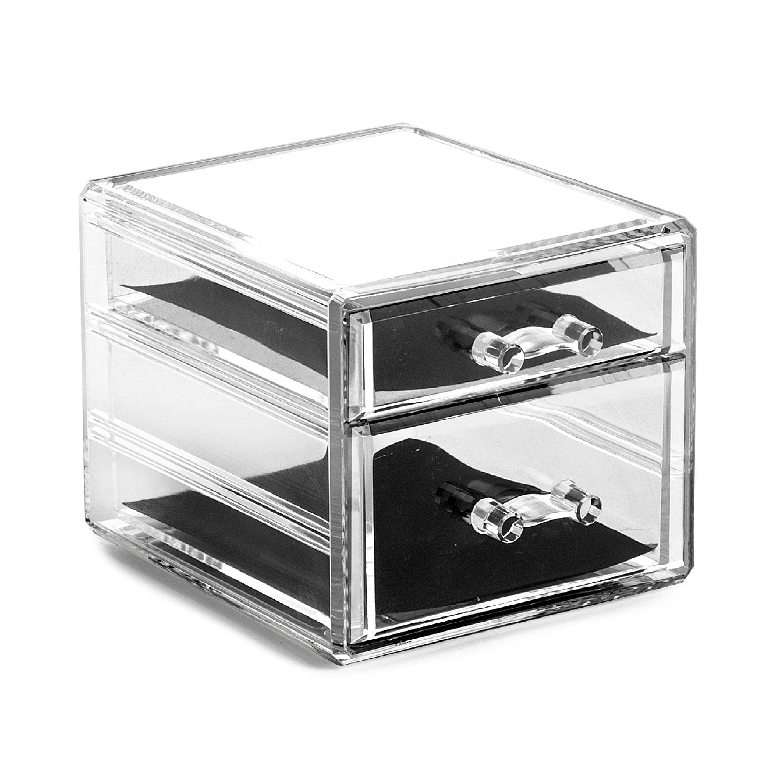 BINO THE MANHATTAN SERIES Acrylic Makeup Drawer Organizer- 3 Drawer Small clear Beauty Organizers and Storage cosmetic  Makeup D