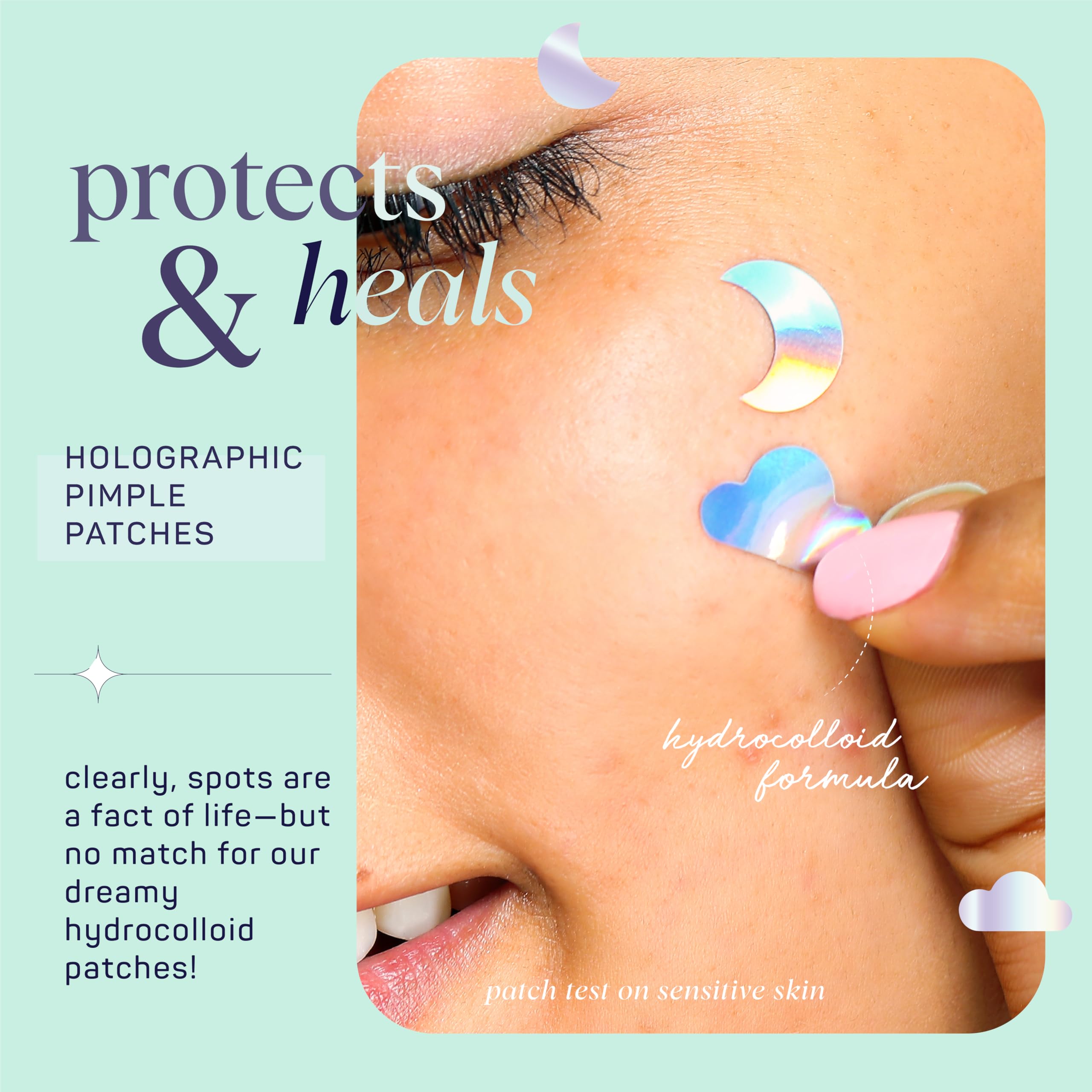 Spalife Beauty Dream Skin Pimple Patches - Hydrocolloid Formula For Acne, Spots, Redness, And Oiliness - 33 Moon & Cloud Patches