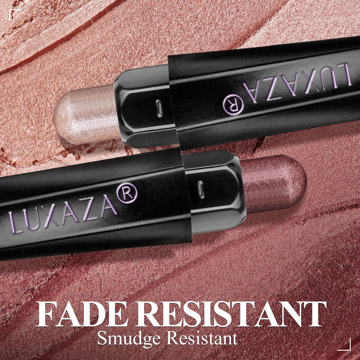 Luxaza 10Pcs Eyeshadow Stick,Shimmer And Matte Brown Metallic Eye Shadow Sticks Set,Cream Eyeshadow Pencil Crayon With Smudge-Pr