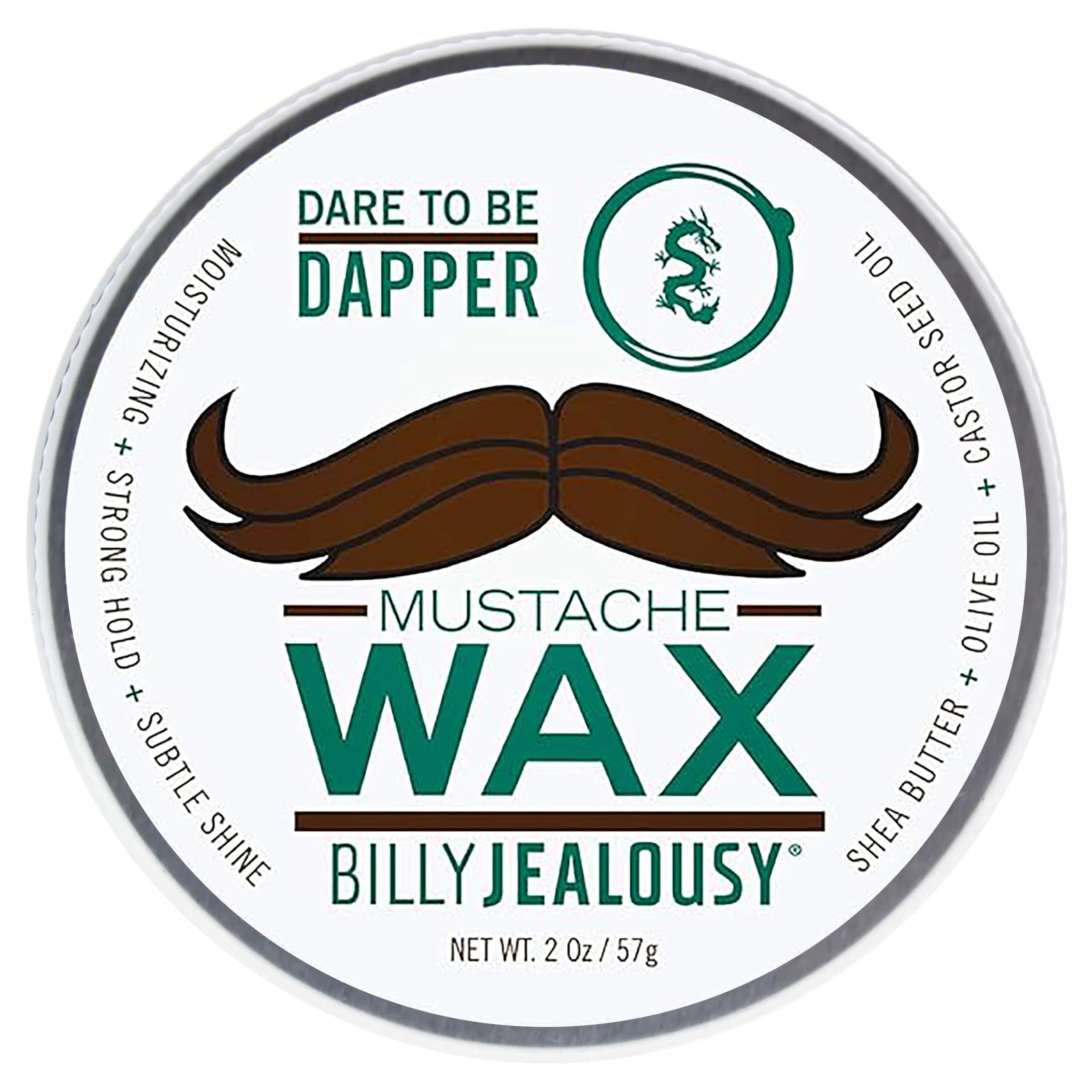 Billy Jealousy Bulletproof Strong Hold Mustache Wax, Conditioning Travel-Friendly Styling Product with Woodsy Lavender, Tropical