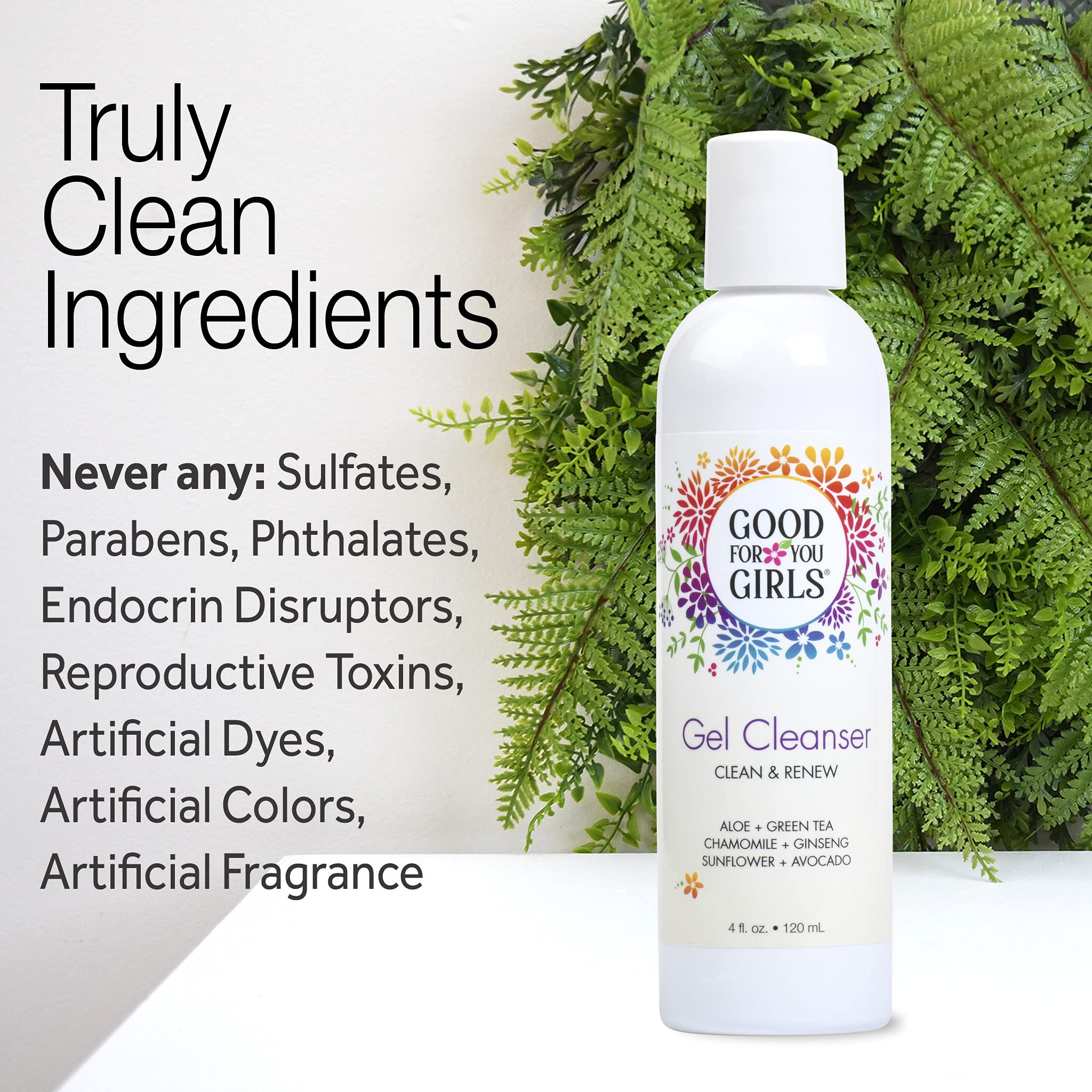 Good For You Girls 2 Pack Gel Facial Cleanser, Natural With Aloe, Chamomile, Green Tea, Ginseng, Vitamin E, Ph Balanced, Vegan,