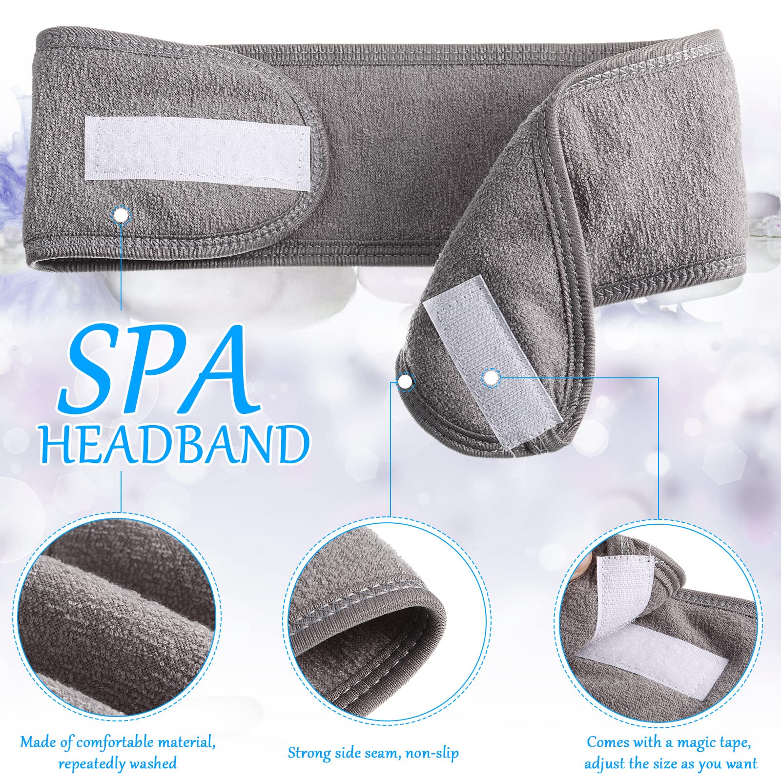 30 Pack Spa Headband Spa Facial Headband Spa Headband Bulk For Washing Face Makeup Headband For Shower Bath Sport Wrap Girls Hea