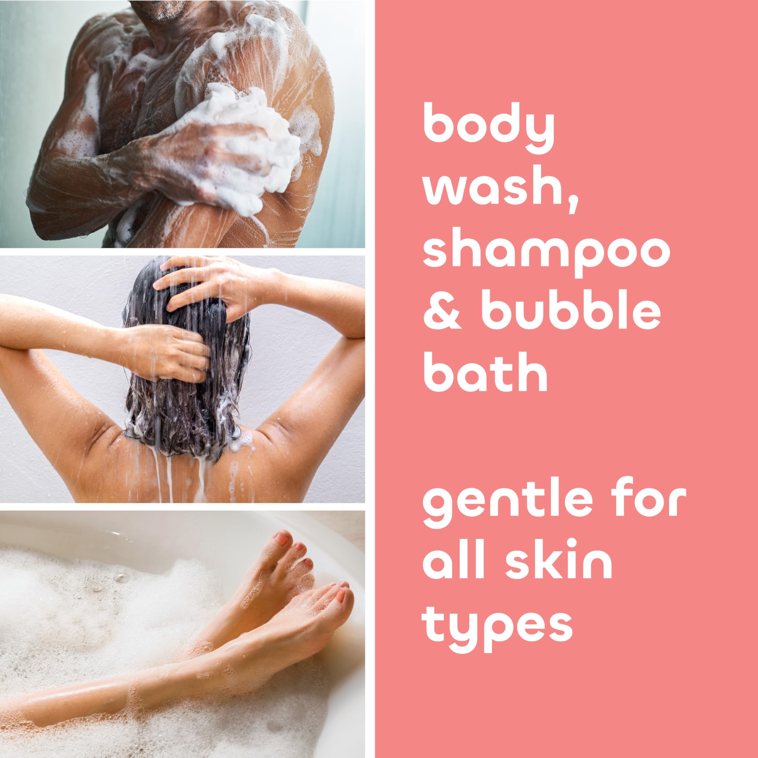 Seaweed Bath Co. 3 in 1 Wash, Lime Papaya Scent, 30 Ounce, Body Wash, Shampoo, Bubble Bath for Women & Men, with Sea Kelp & Coco