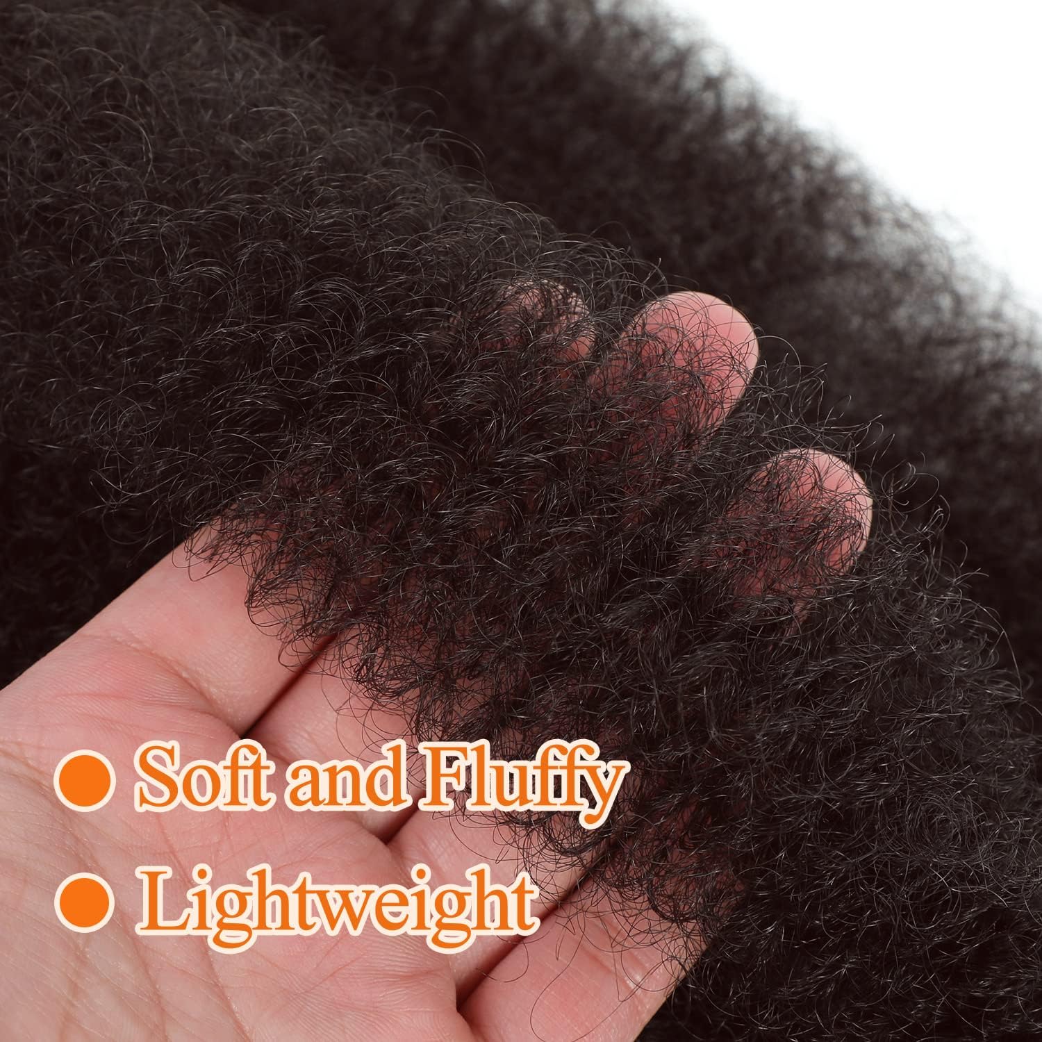 Springy Afro Twist Hair 20 Inch 3 Packs Pre Fluffed Marley Twist Braiding Hair For Black Women (20 Inch, 1B)