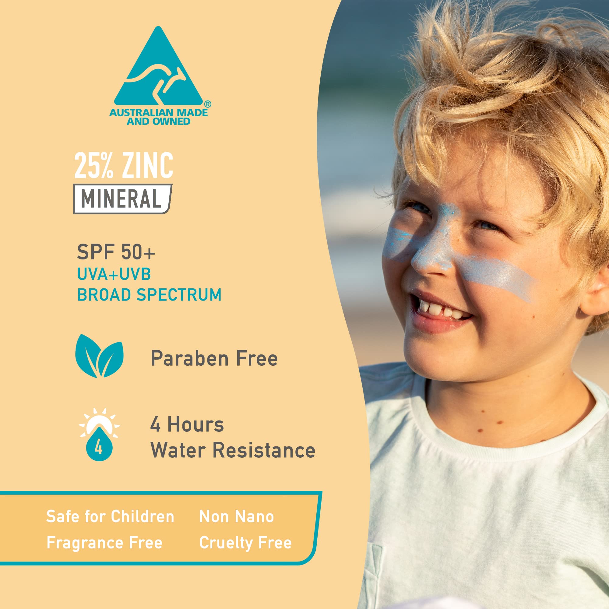 Sun Zapper Zinc Oxide Sunscreen Stick Mineral Blue Spf 50+ Water Resistant For Face & Body, Adults, Kids (042 Oz, 12G) Broad Spe