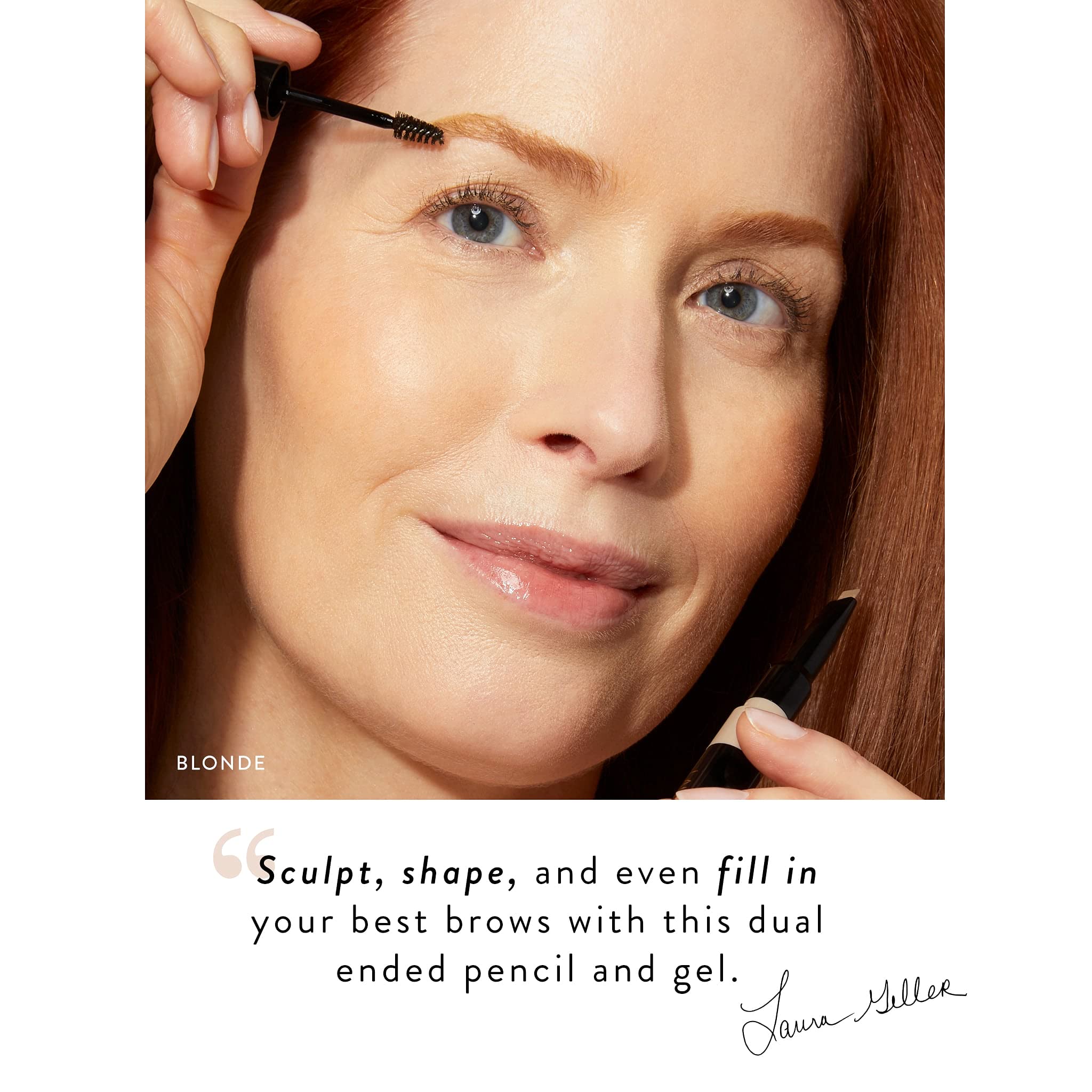 LAURA GELLER NEW YORK Sculpt-n-Stay Waterproof Brow Pencil & Gel- Taupe