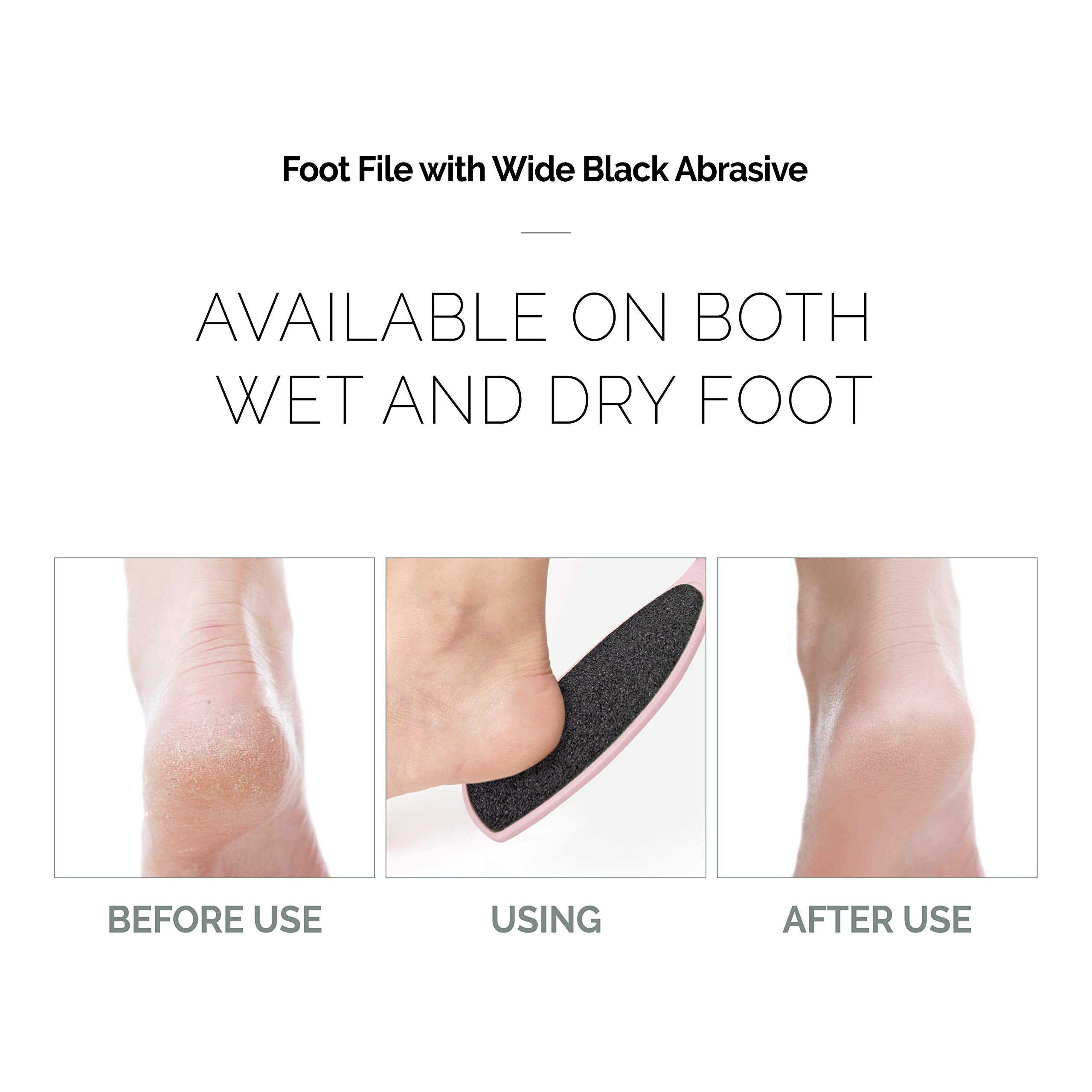 F3 Systems, Wide Emery, Double-Sided Pedicure Tool, Colossal Foot File For Men & Women, Effective For Cracked Heel, Callus Remov