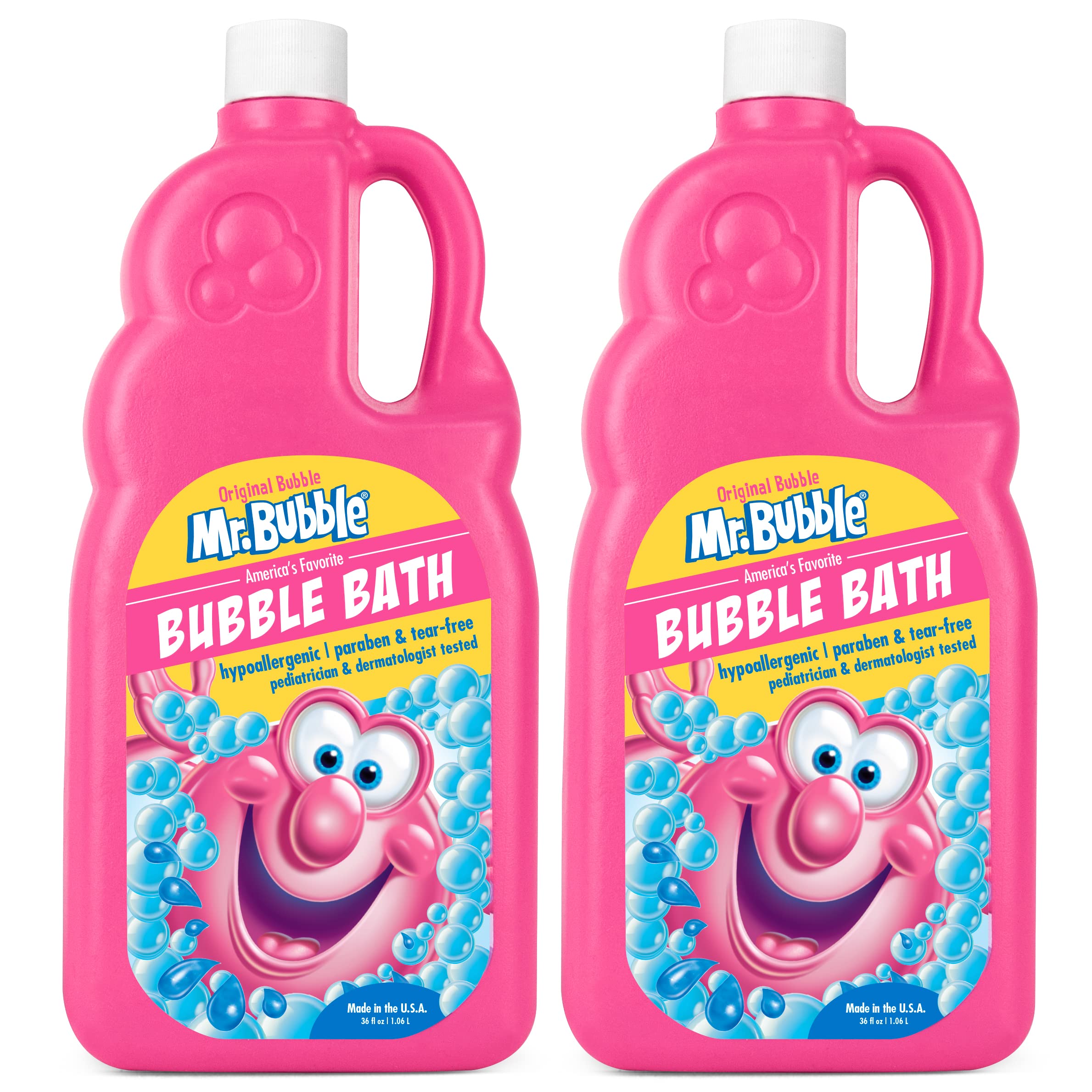 Mr. Bubble Original Bubble Bath - Hypoallergenic, Tear Free Bubble Bath Solution Makes Big Long Lasting Bubbles For Kids, Toddle