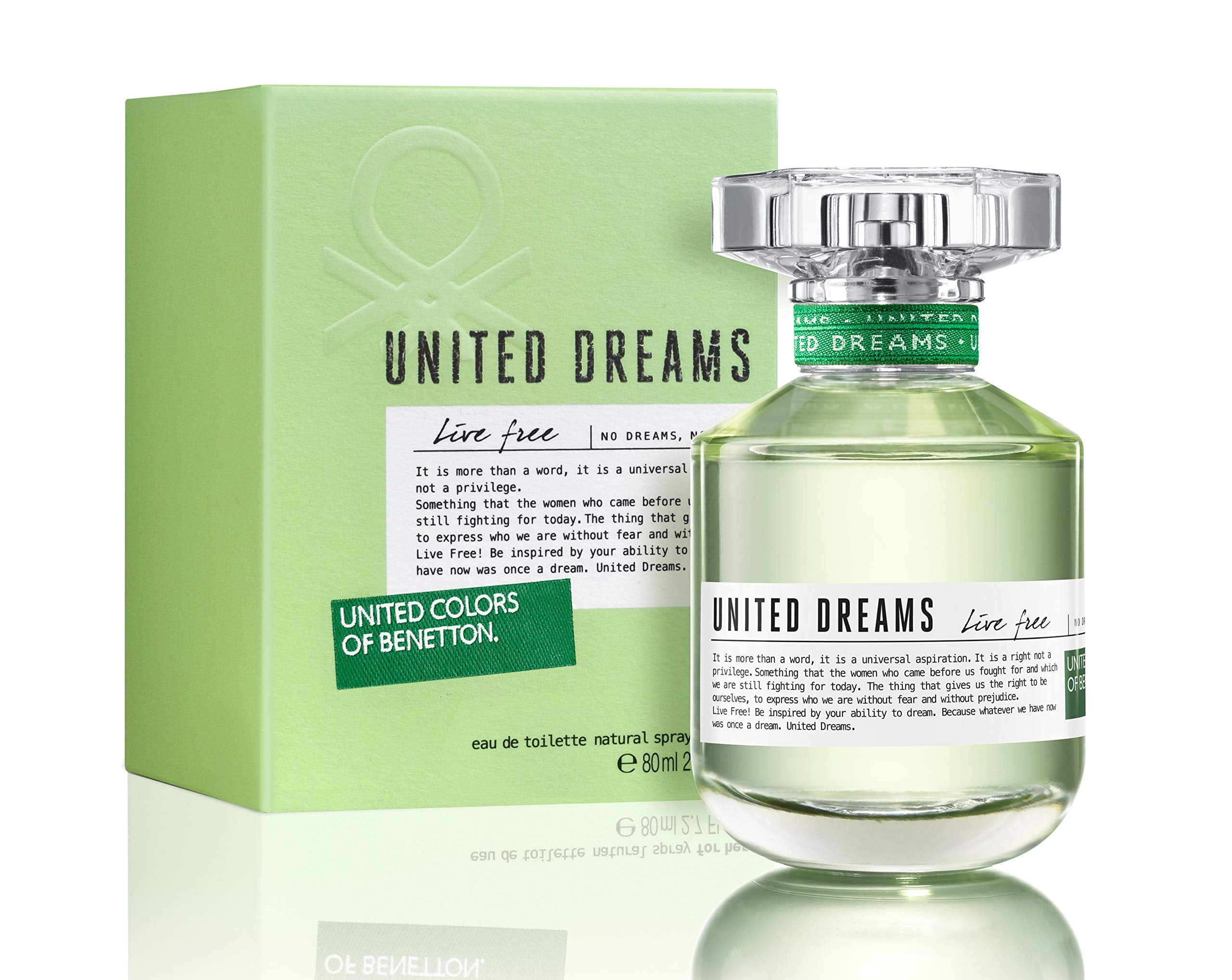 Benetton United Dreams Live Free Eau De Toilette Spray For Women, 27 Ounce