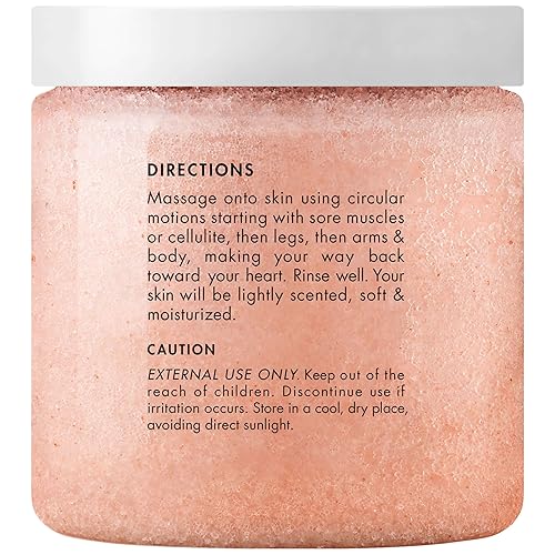 MAJESTIC PURE Himalayan Pink Salt Body Scrub with Collagen and Sweet Almond Oil | Exfoliating Body Scrub for Skin Care, Stretch