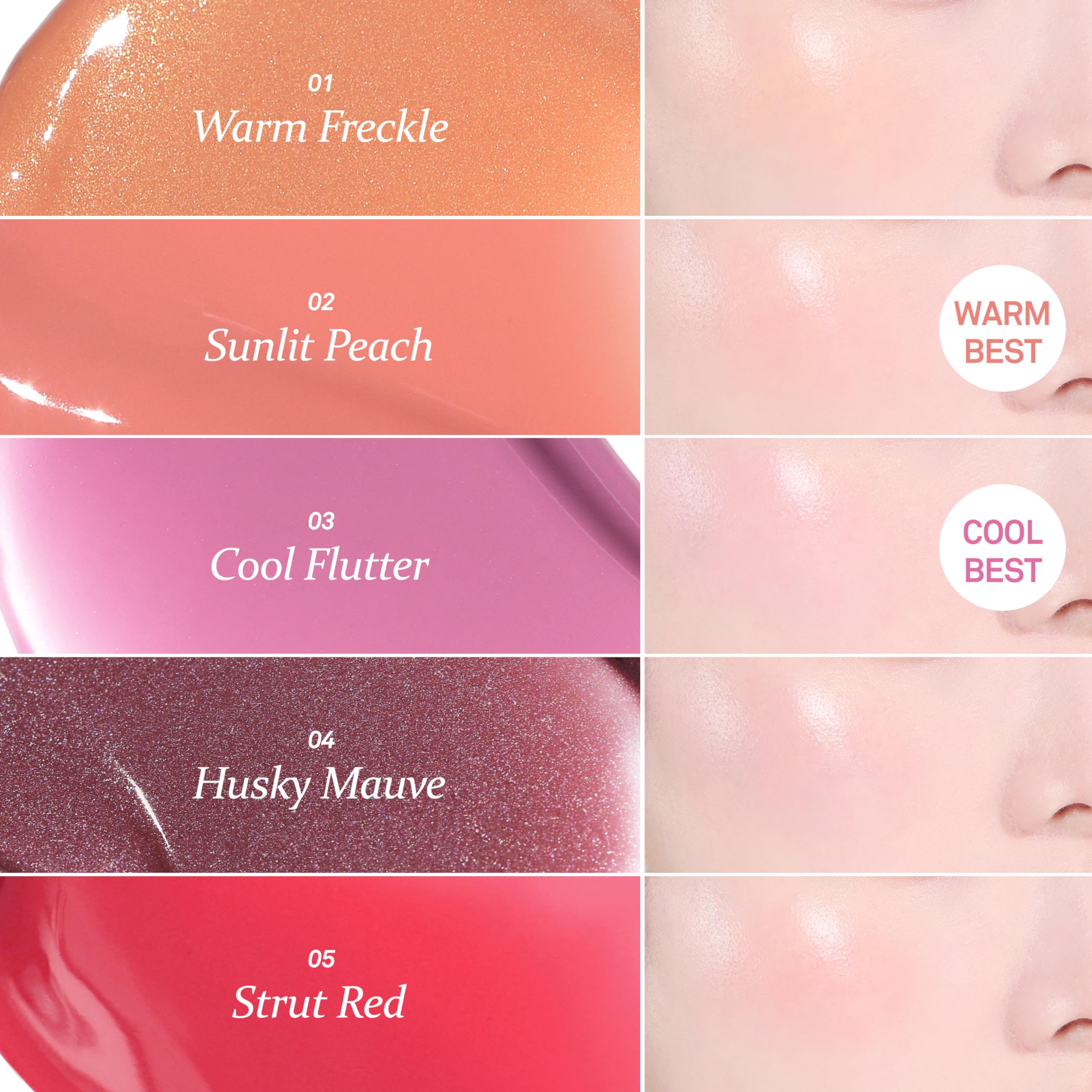 Hince Dewy Liquid Cheek 6G Raw Glow Liquid Blush For Cheeks Vegan Dewy Cheek Tint Glass Skin Lightweight Liquid Blush Weightless