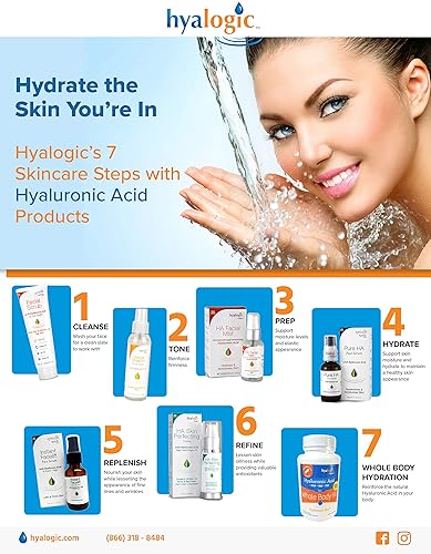 Hyaluronic Acid Facial Mist-Moisturizer Spray, Hydrating Primer & Makeup Setting Spray - 2 Oz. - Hyalogic Episilk Brand