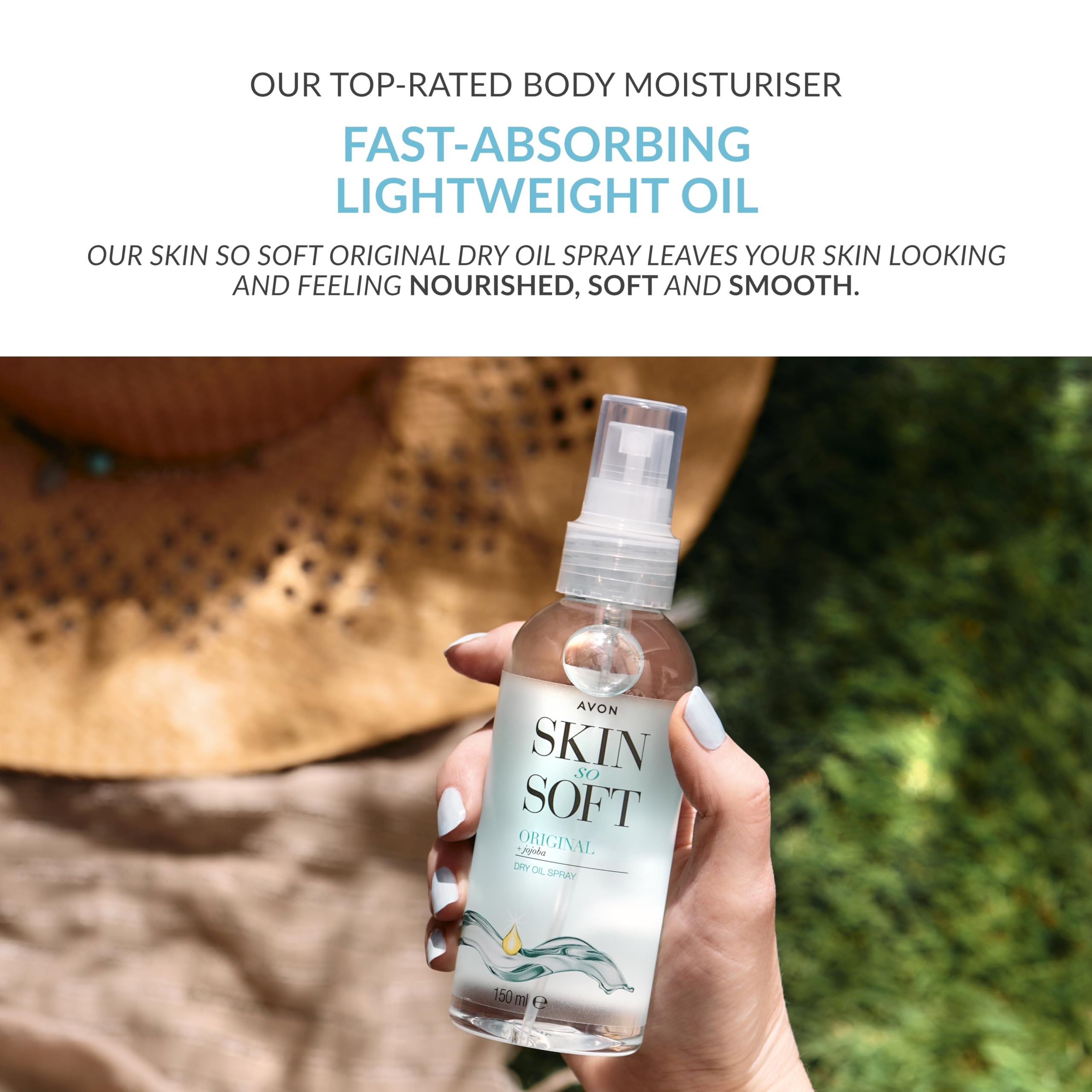 AVON SKIN SO SOFT Jojoba Oil Spray - Lightweight Dry Oil, 5 Fl Oz, Clear - 3 Pack for Silky Smooth, Hydrated Skin
