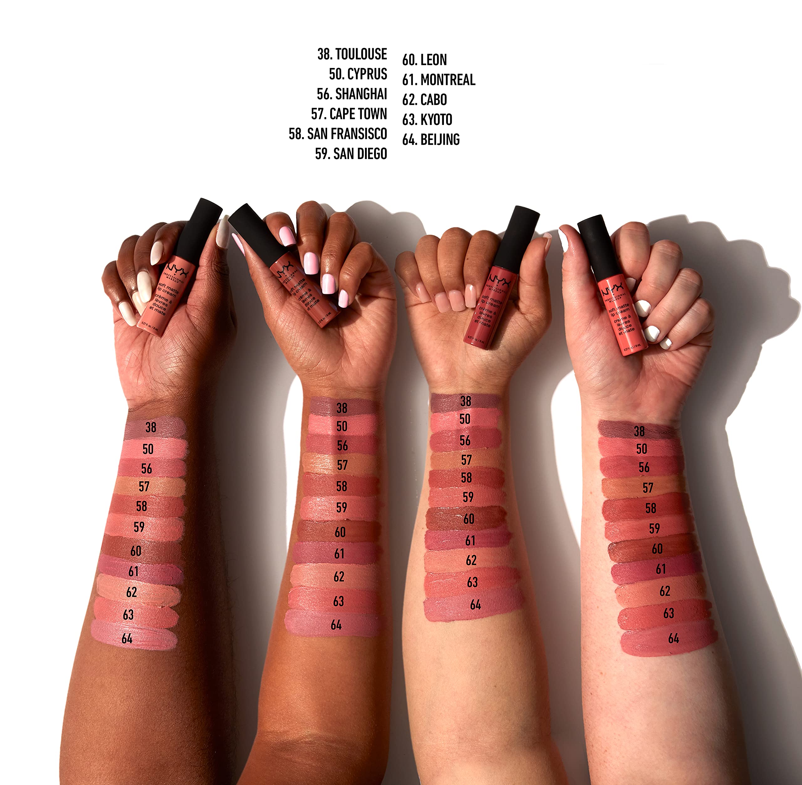 Nyx Professional Makeup Soft Matte Lip Cream, Lightweight Liquid Lipstick - Kyoto (Light Peach)