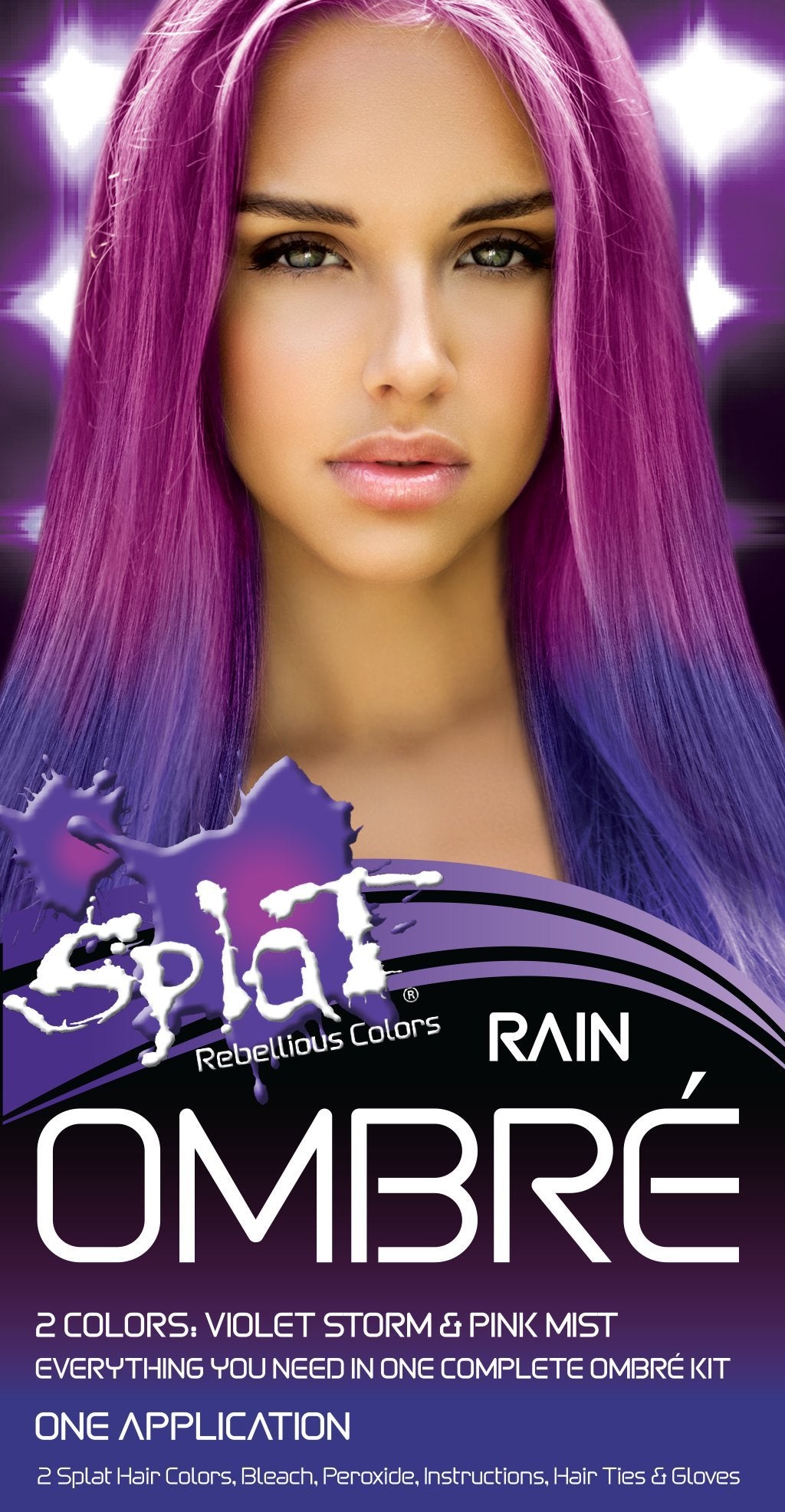 Splat Rebellious Colors Hair Coloring Complete Kit Rain Ombre