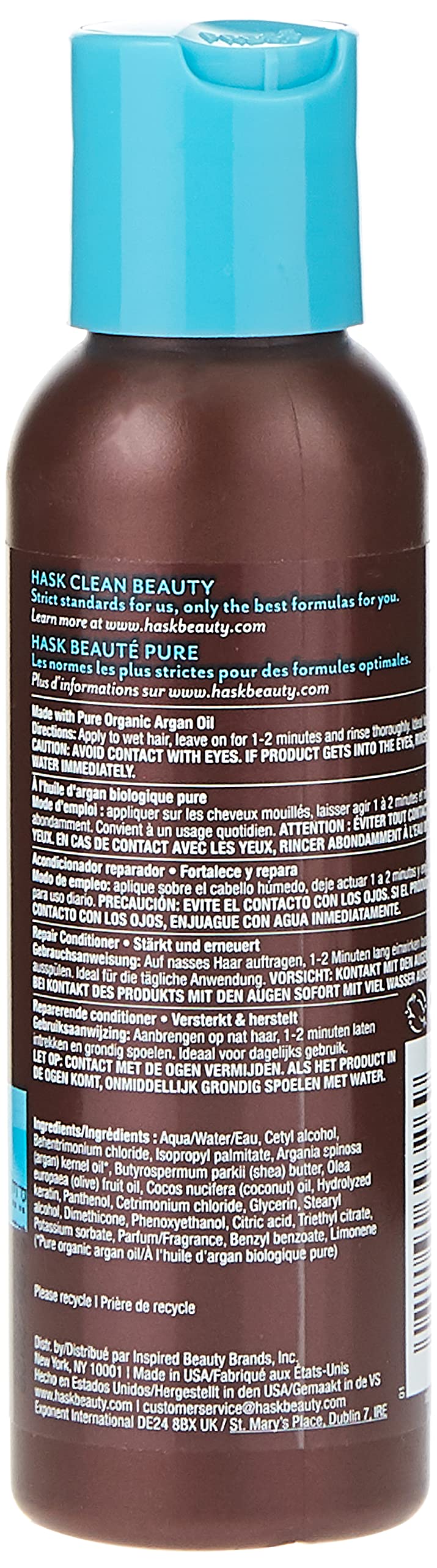 HASK Argan Oil Repairing Shampoo Conditioner Hair Travel Size Combo Set 3.3oz