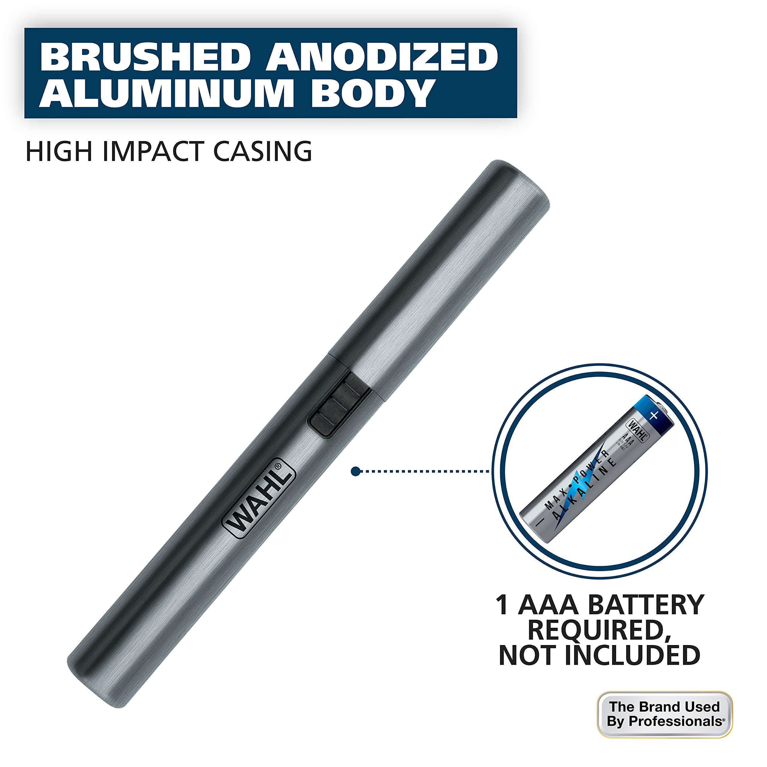 Wahl Micro Groomsman Battery Personal Trimmer & Detailer for Hygienic Grooming with Rinseable, Interchangeable Heads for Eyebrow