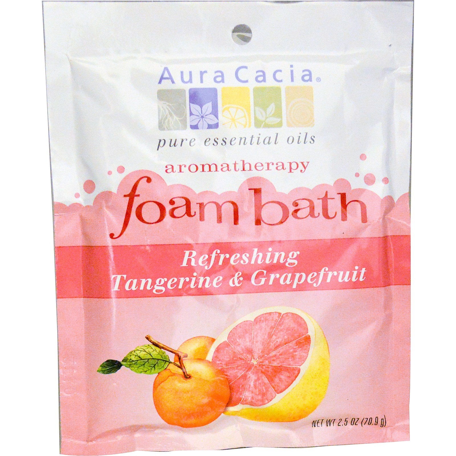 Aura Cacia Foam Bath Tangerine And Grapefruit -- 2.5 Oz